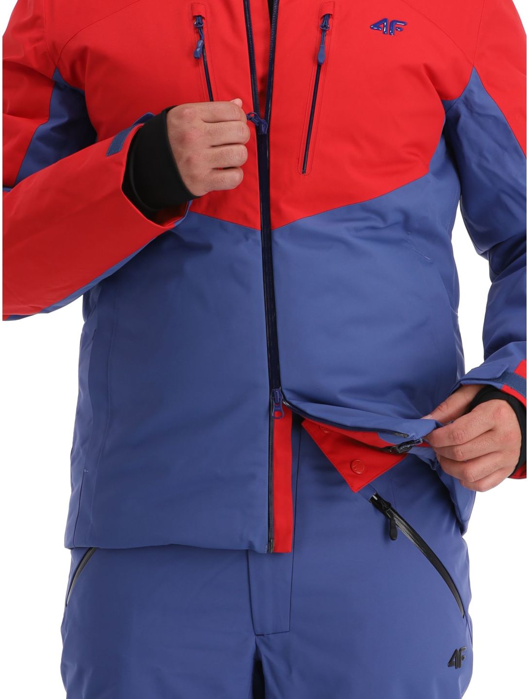 4F, Technical Jacket  M284 veste de ski hommes Dark Red bleu, rouge 