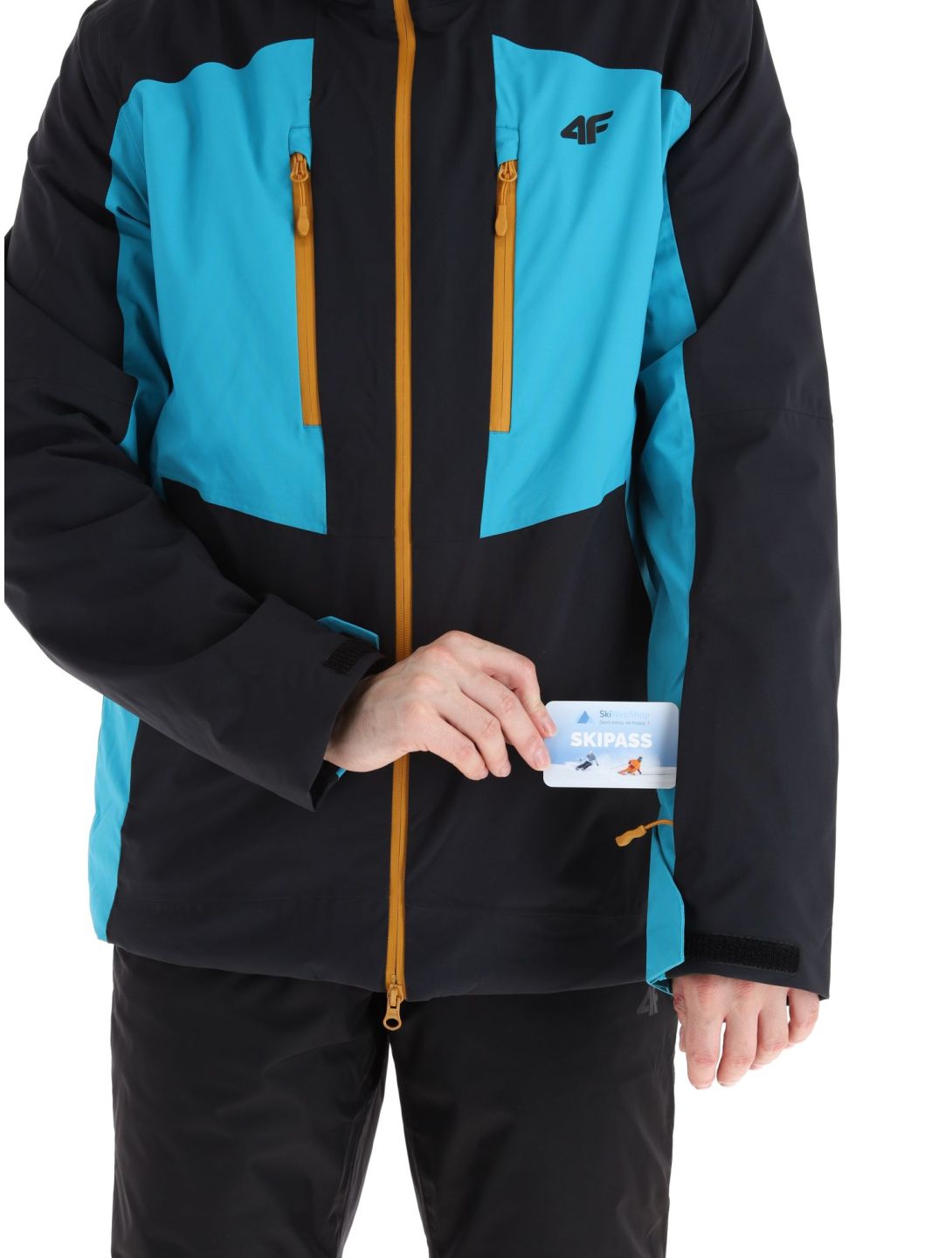 4F, Technical Jacket  M345 veste de ski hommes Turquoise noir, turquoise 