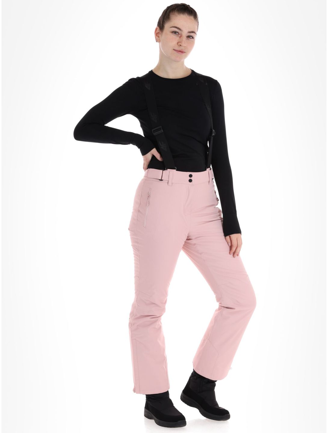 4F, Trousers Fnk  F419 pantalon de ski femmes Light Pink rose 