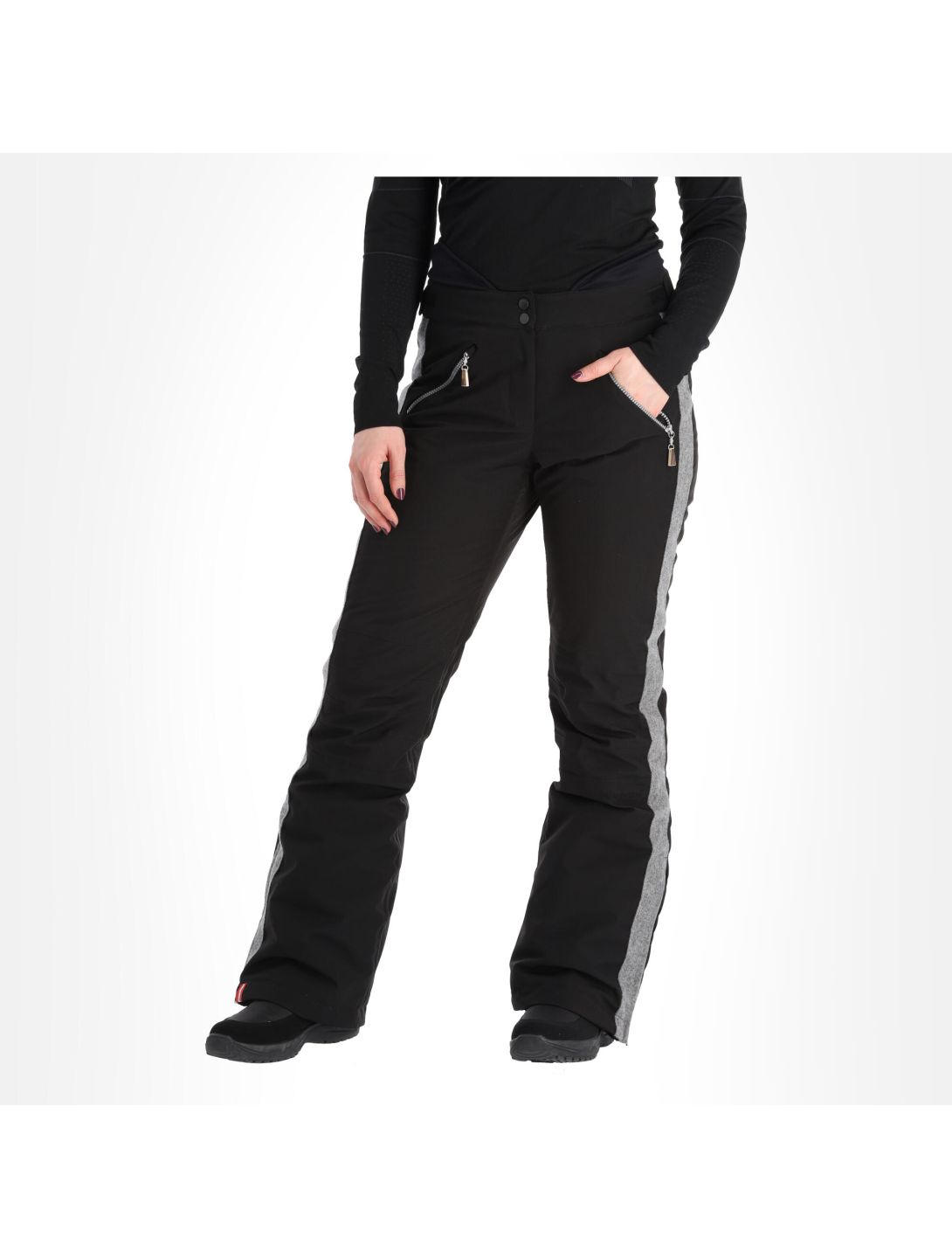 Almgwand, Schusselkopf pantalon de ski femmes gris, noir 