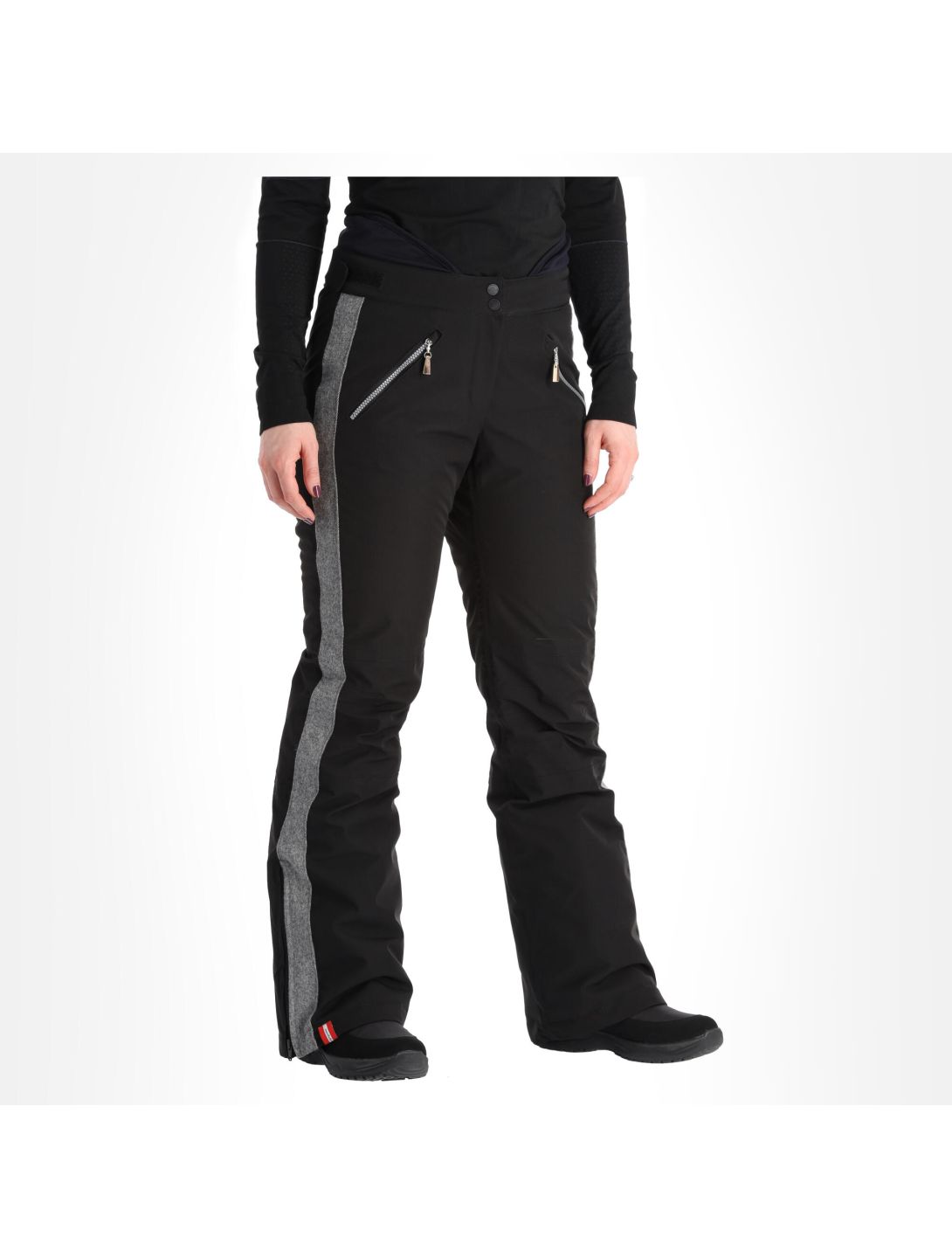 Almgwand, Schusselkopf pantalon de ski femmes gris, noir 