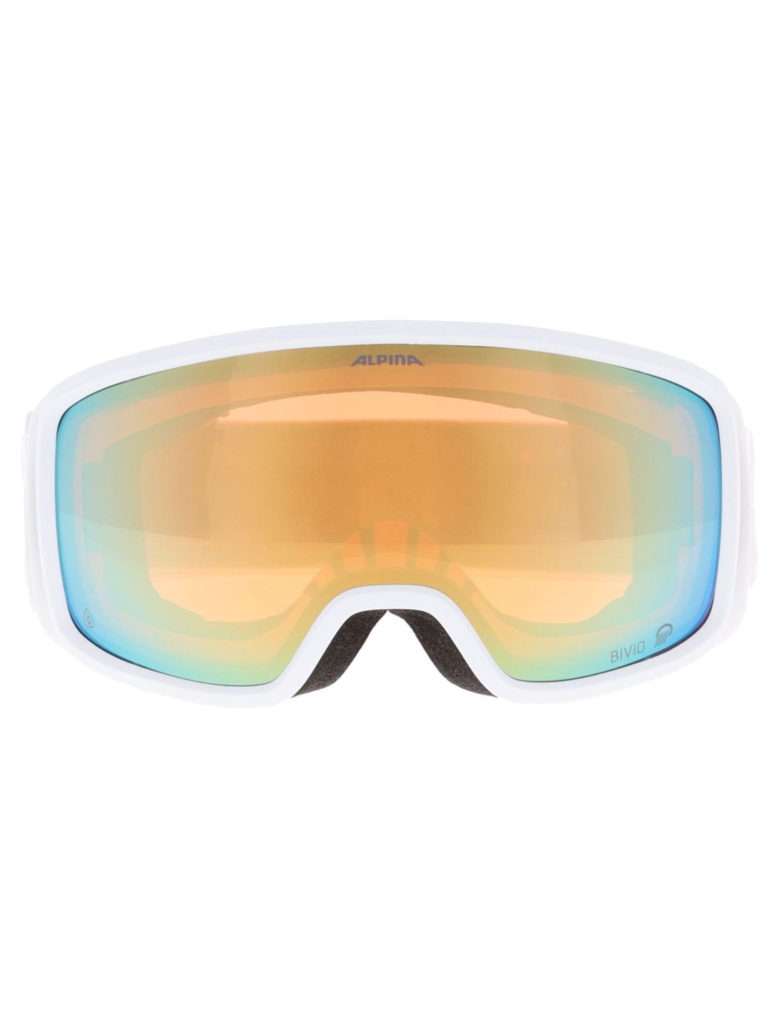 Alpina, Bivio Q lunettes de ski unisexe White Gold Matt blanc, Or 