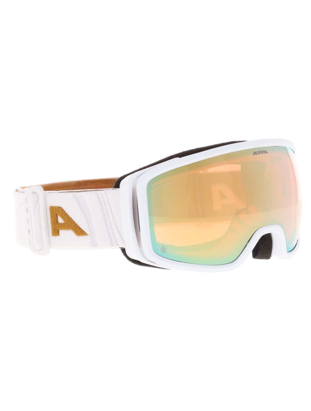 Alpina, Bivio Q lunettes de ski unisexe White Gold Matt blanc, Or 