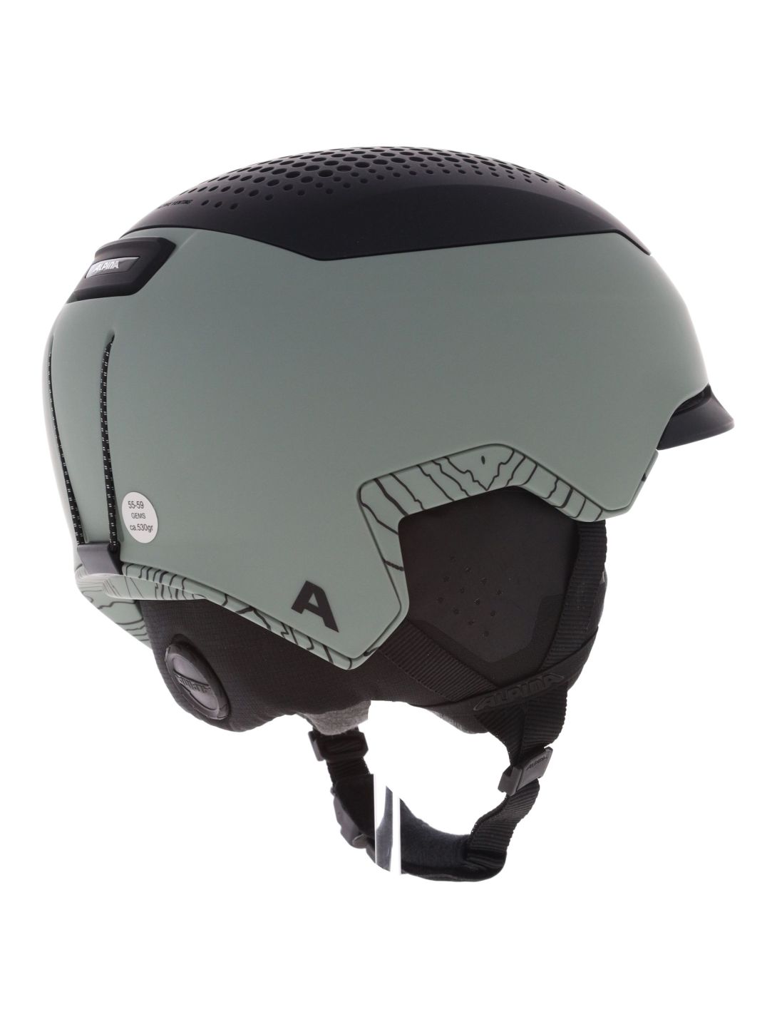 Alpina, Gems casque de ski unisexe Willow Green Black Matt noir, vert 