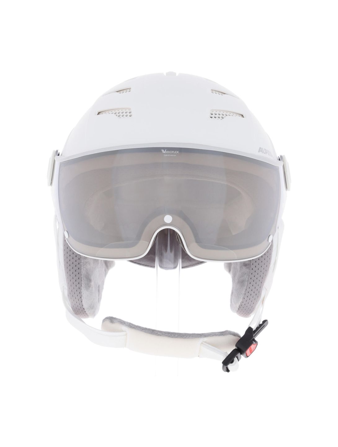 Alpina, Jump 2.0 Vm casque de ski avec visière unisexe matt blanc, gris 