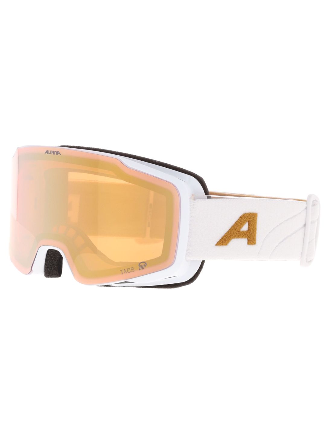 Alpina, Taos Q lunettes de ski unisexe White Gold Matt blanc, Or 