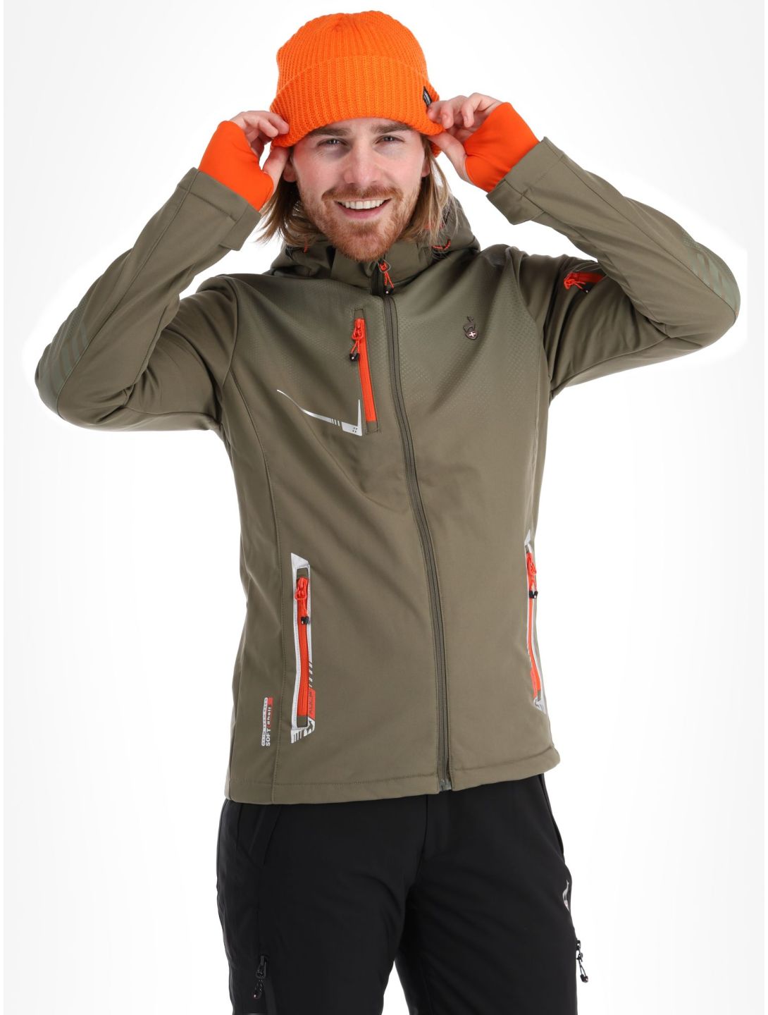 Aulp, Nevim veste de ski softshell hommes Kaki vert 