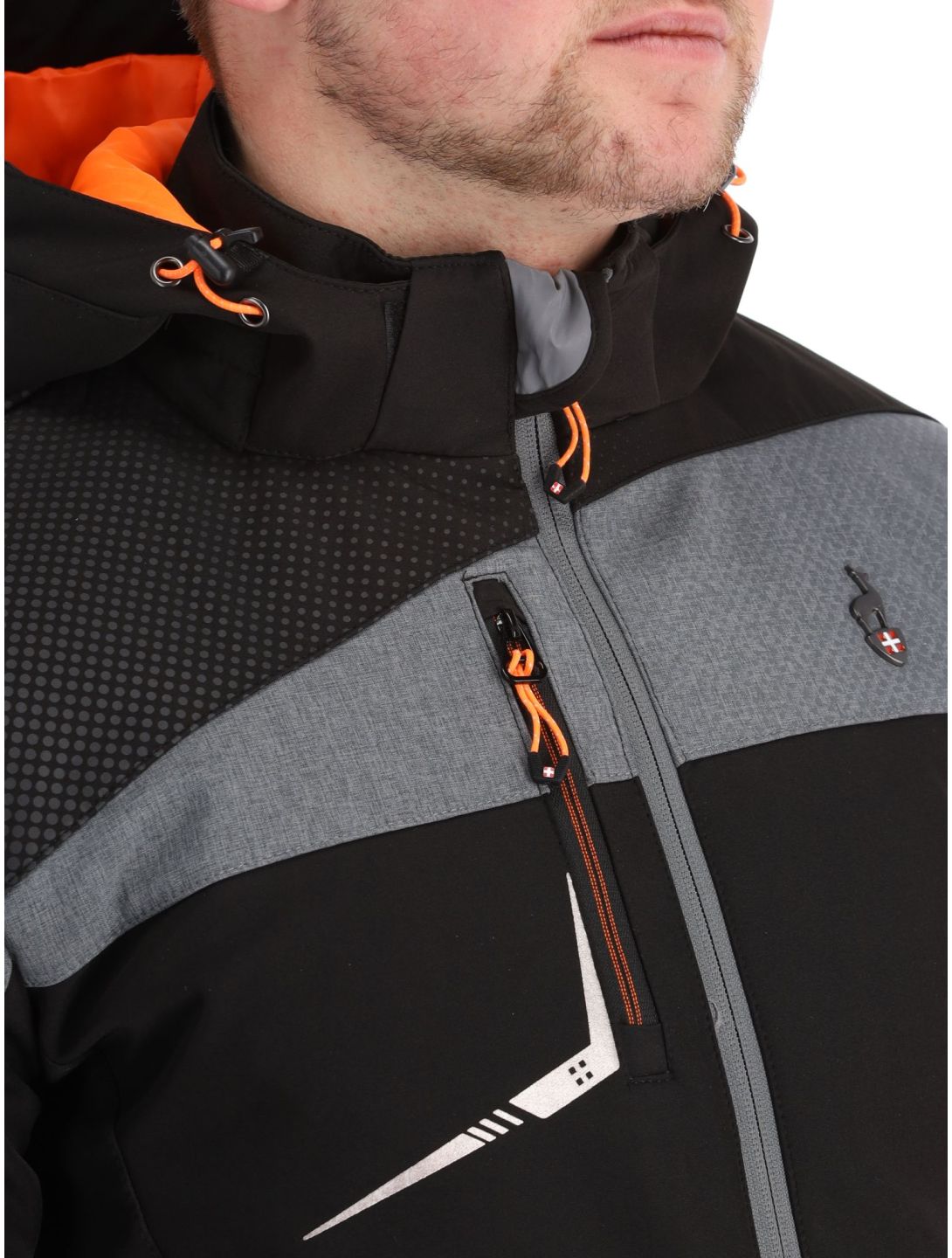 Aulp, Nobel veste de ski softshell hommes Grey gris, noir 