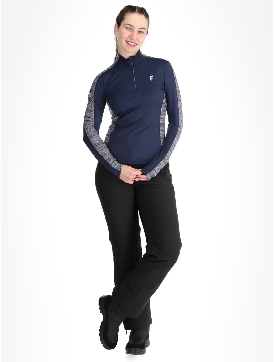 Aulp, Sosso pull de ski femmes Navy bleu 