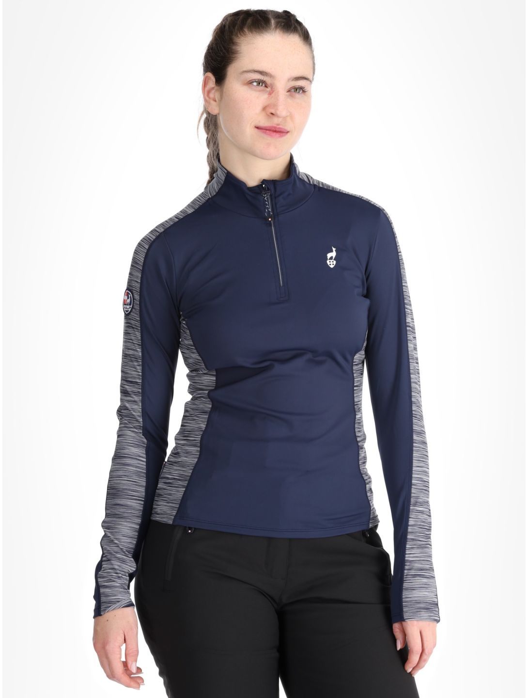 Aulp, Sosso pull de ski femmes Navy bleu 