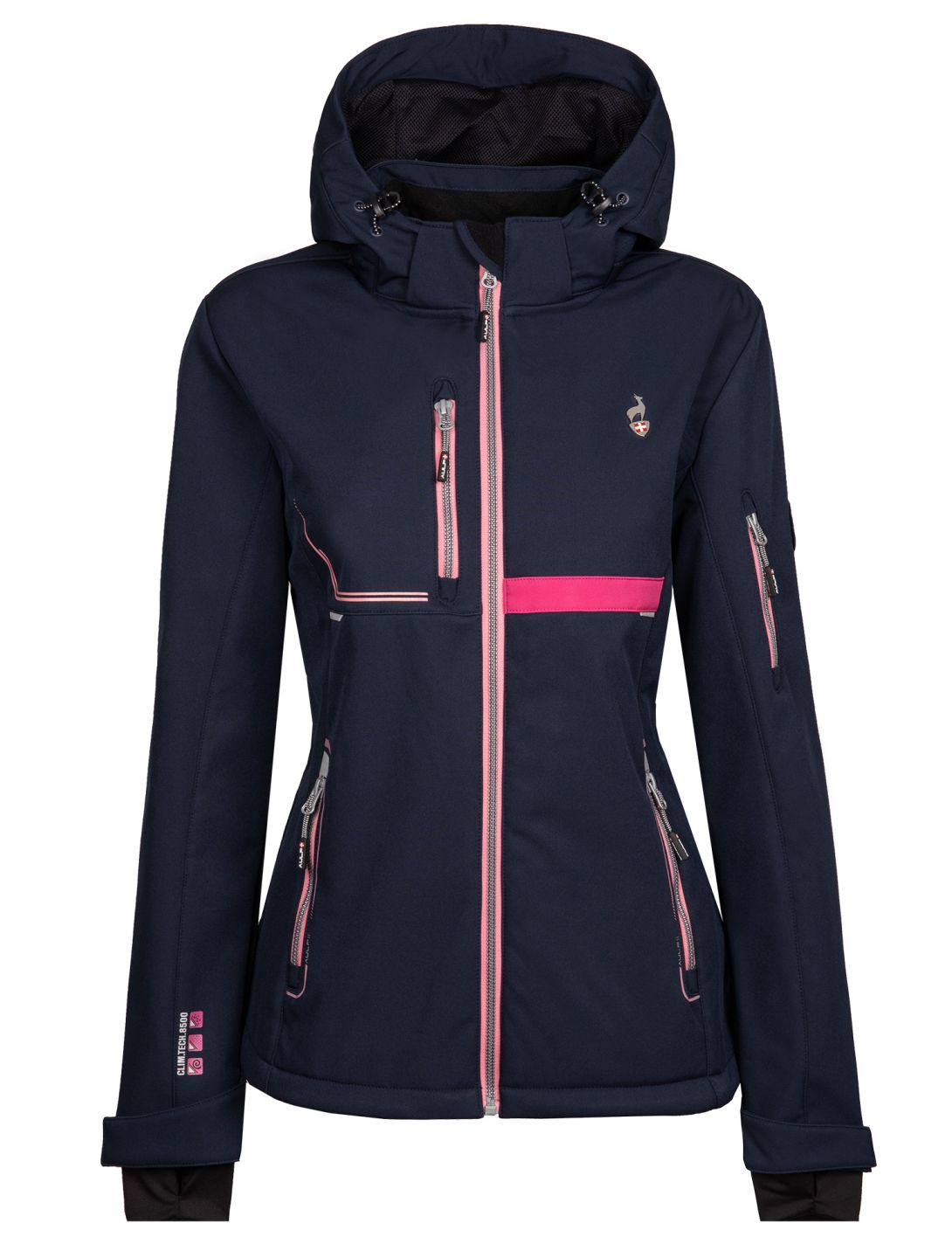 Aulp, Vespa veste de ski softshell femmes Navy bleu 