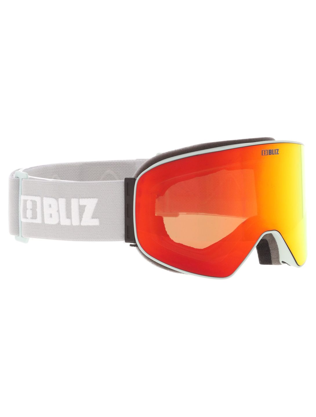 Bliz, Flow lunettes de ski unisexe Matte Light Grey - Brown w Red Multi gris 