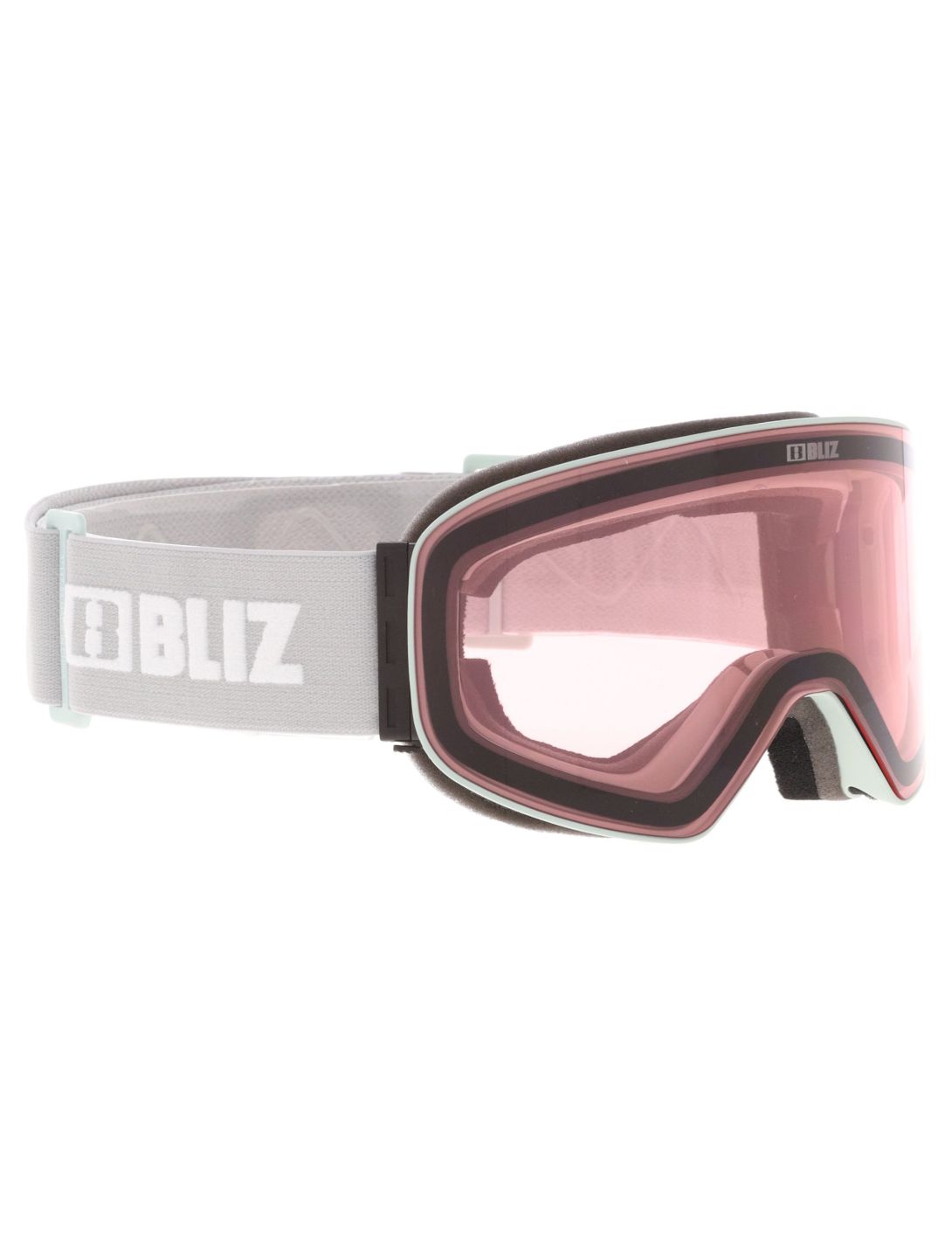 Bliz, Flow lunettes de ski unisexe Matte Light Grey - Brown w Red Multi gris 