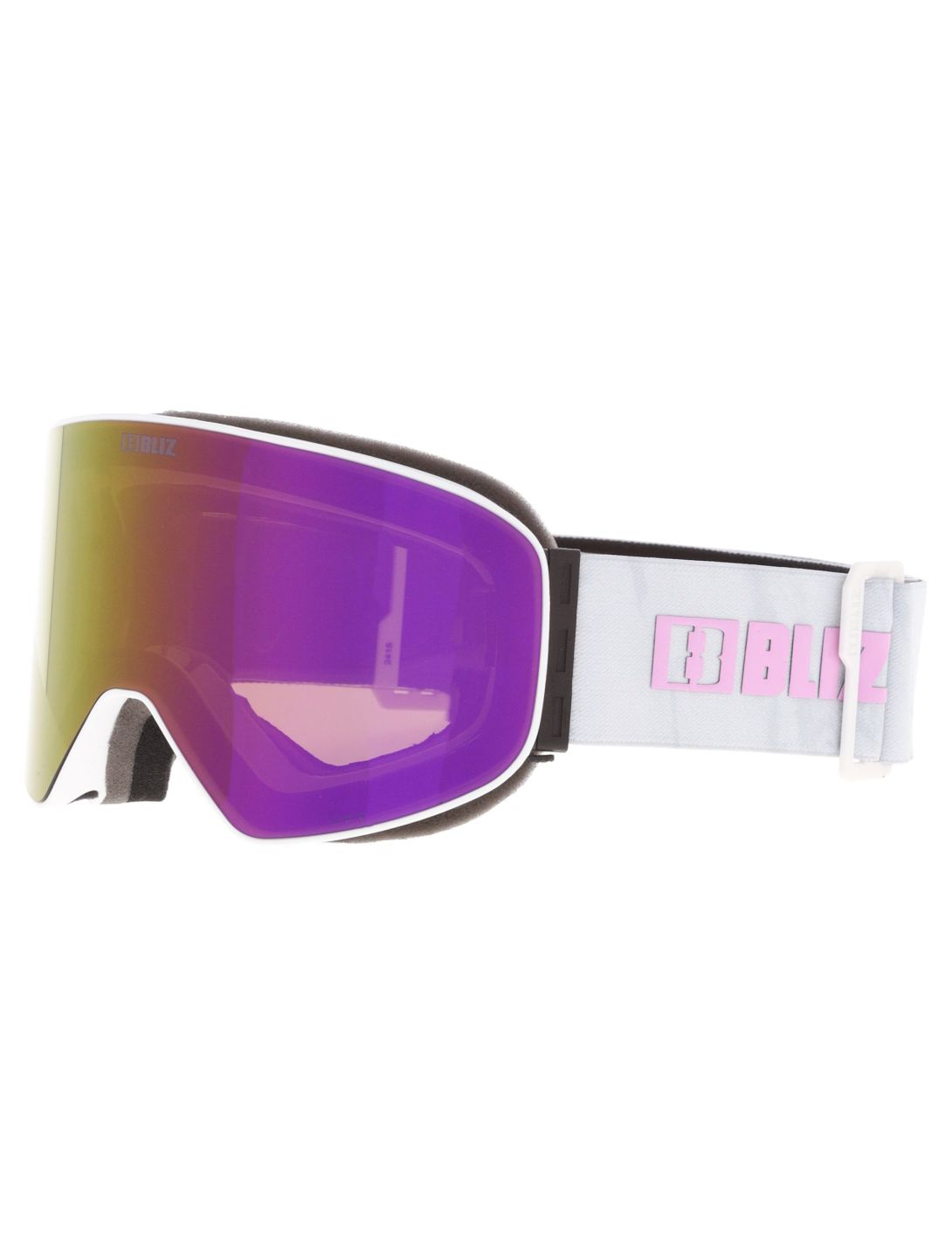 Bliz, Flow lunettes de ski unisexe Matte White - Brown w Pink Multi blanc 