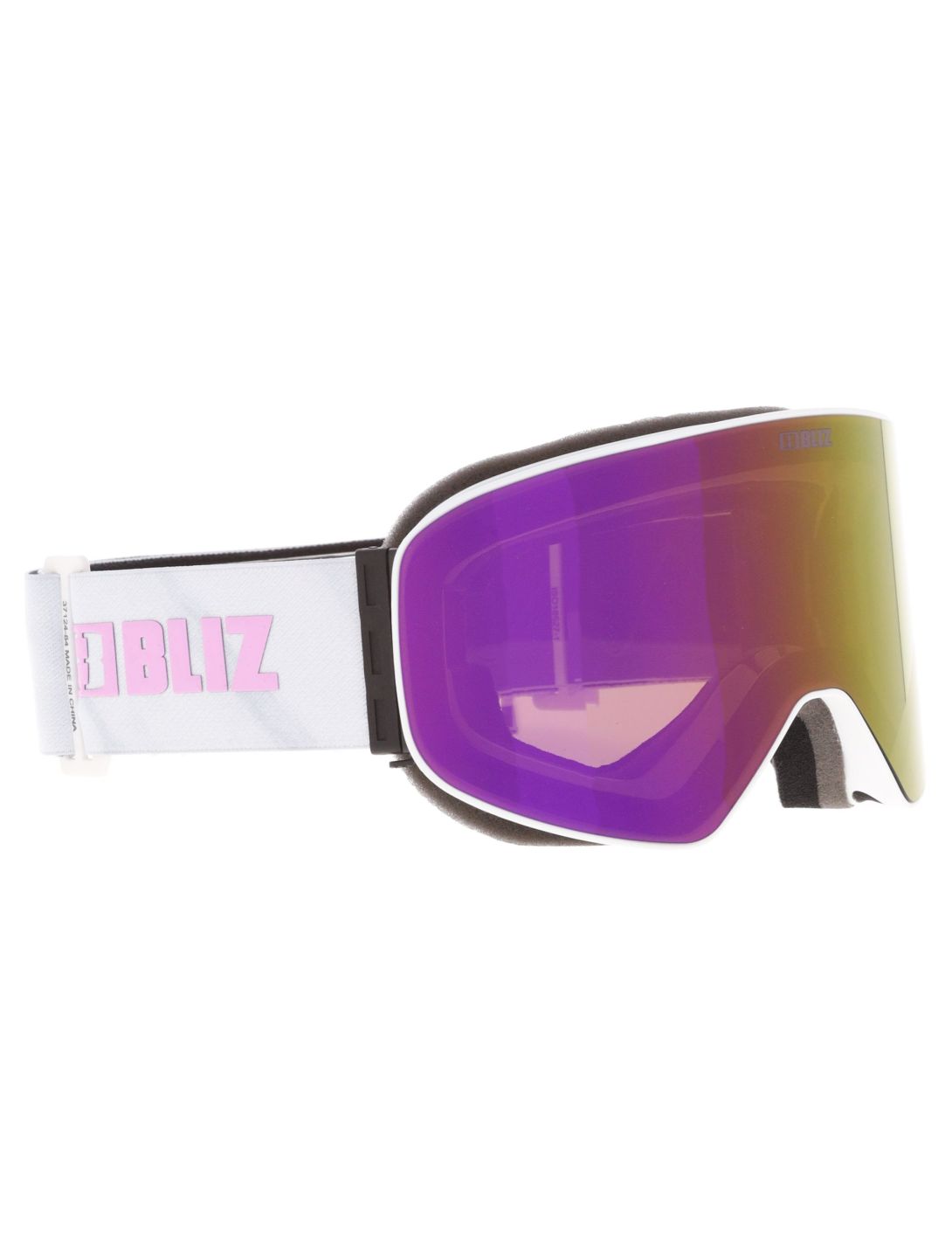 Bliz, Flow lunettes de ski unisexe Matte White - Brown w Pink Multi blanc 