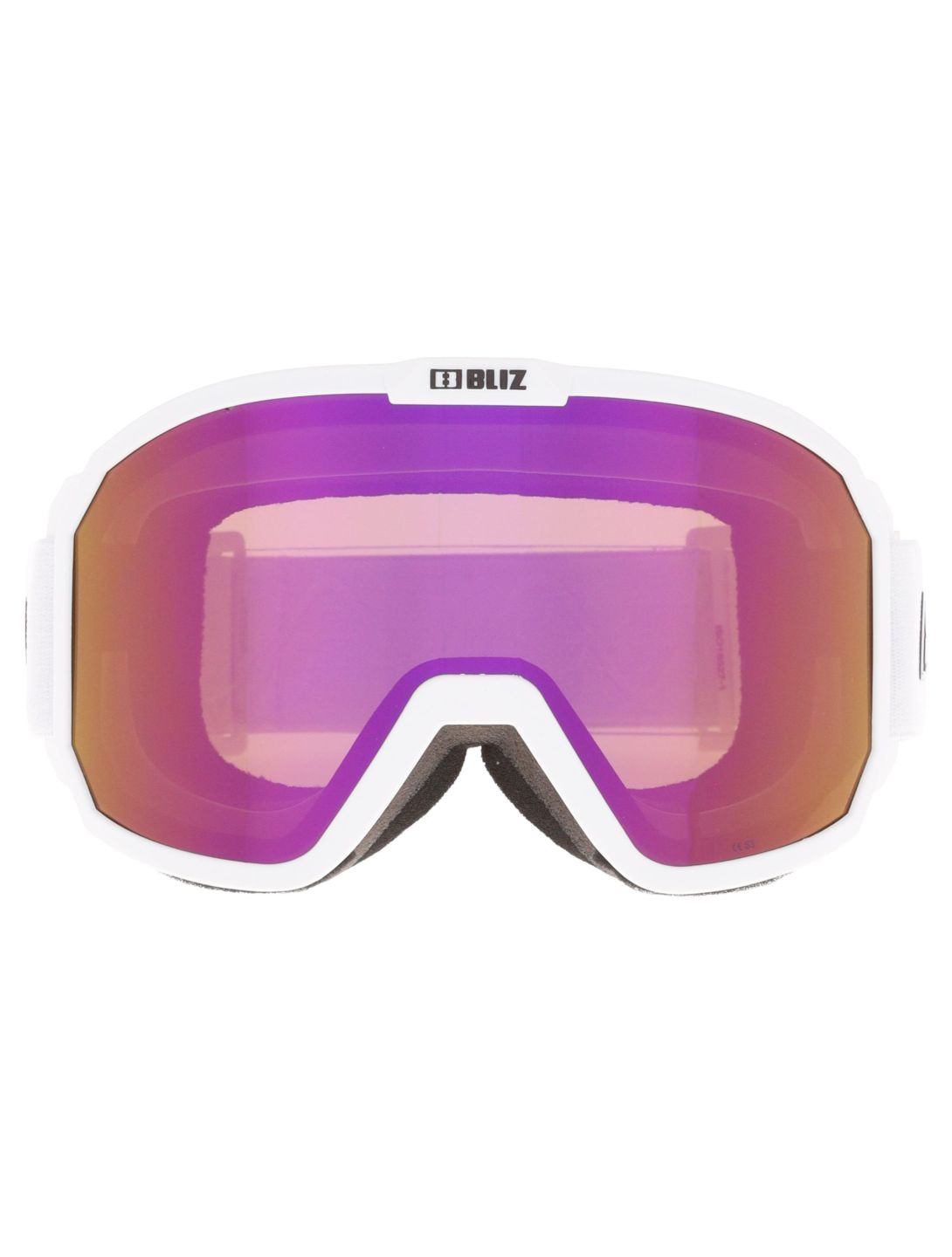 Bliz, Rave lunettes de ski unisexe Matte White - Brown w Pink Multi blanc 