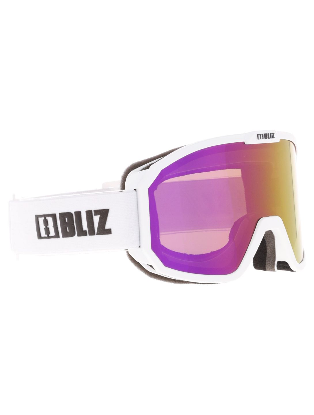 Bliz, Rave lunettes de ski unisexe Matte White - Brown w Pink Multi blanc 