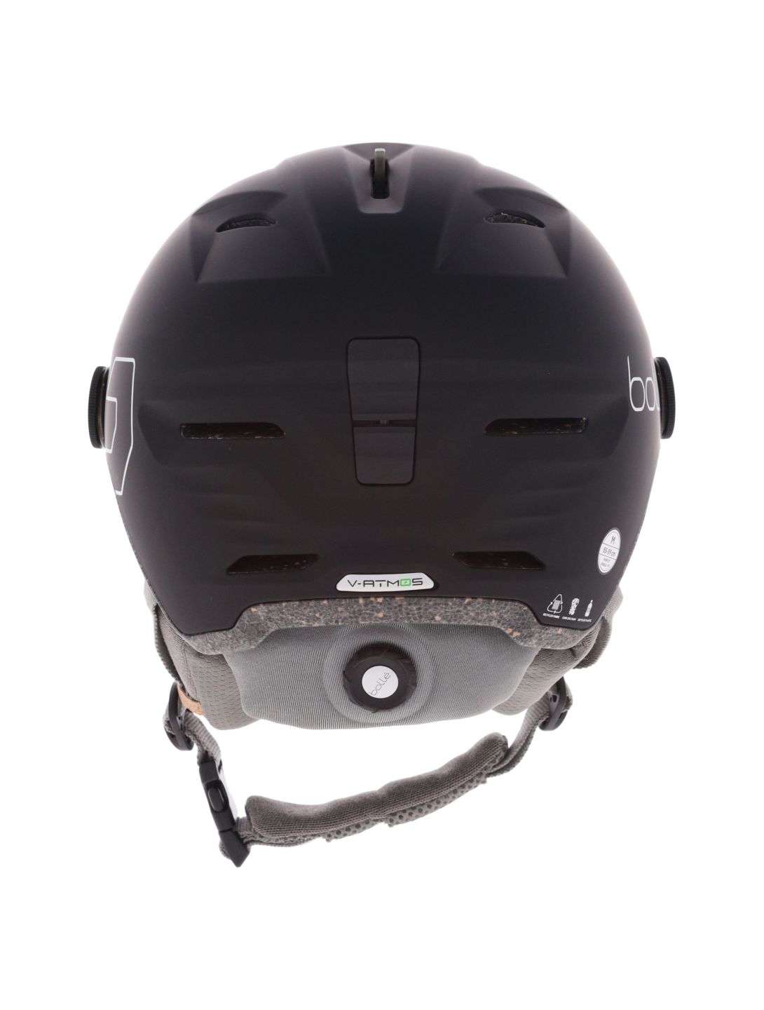 Bollé, Eco V-Atmos casque de ski avec visière unisexe Black Matte - Photochromic Blue noir 