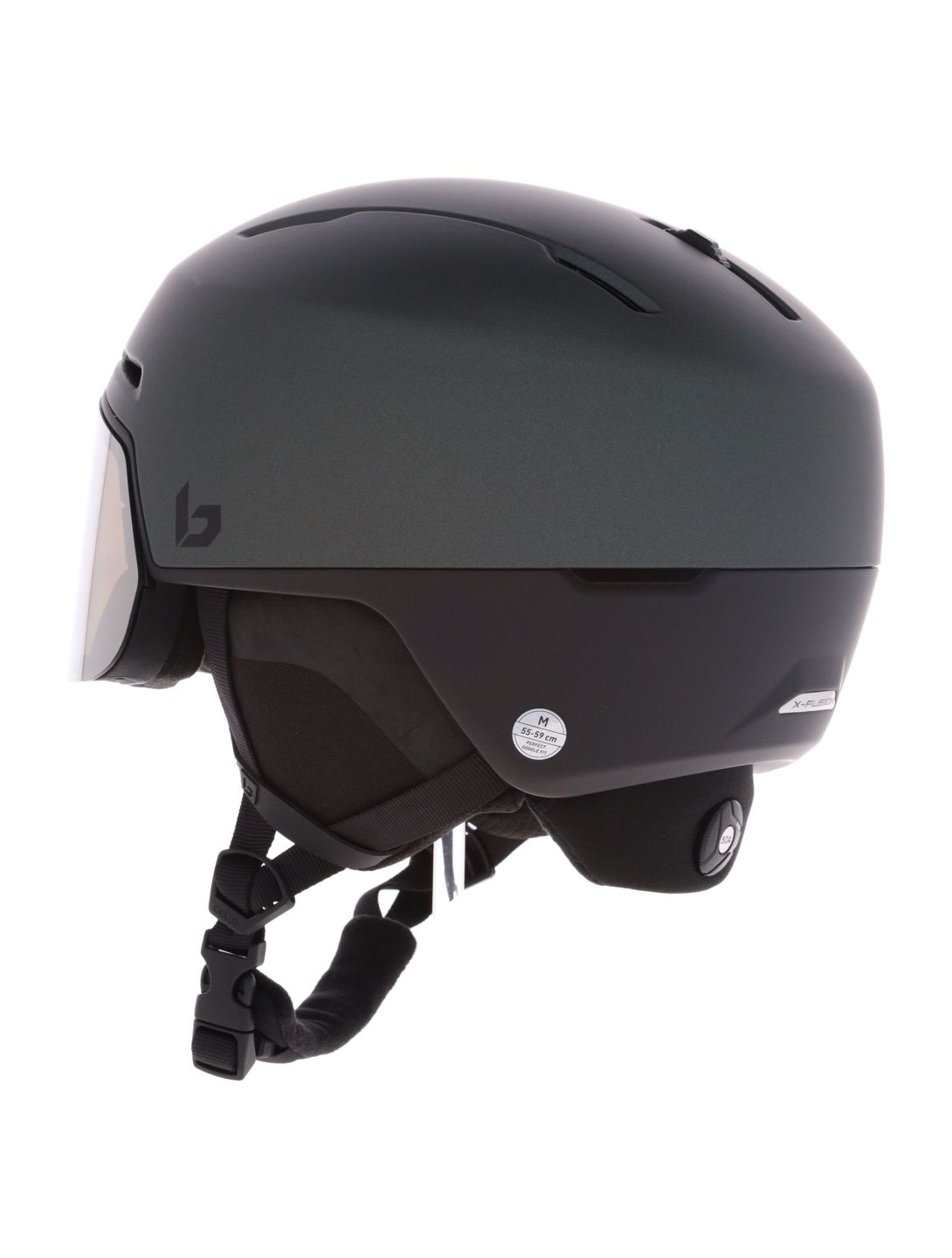 Bollé, X-Fusion Pure casque de ski avec visière unisexe Forest Black Matte - Photochromic noir 