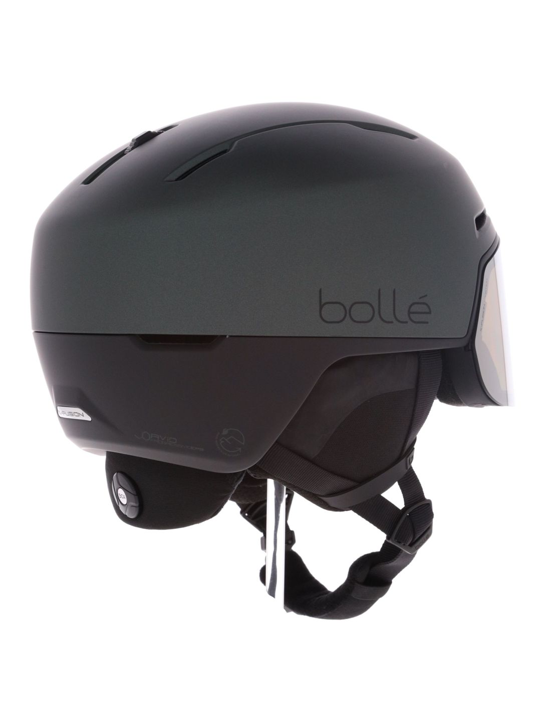 Bollé, X-Fusion Pure casque de ski avec visière unisexe Forest Black Matte - Photochromic noir 