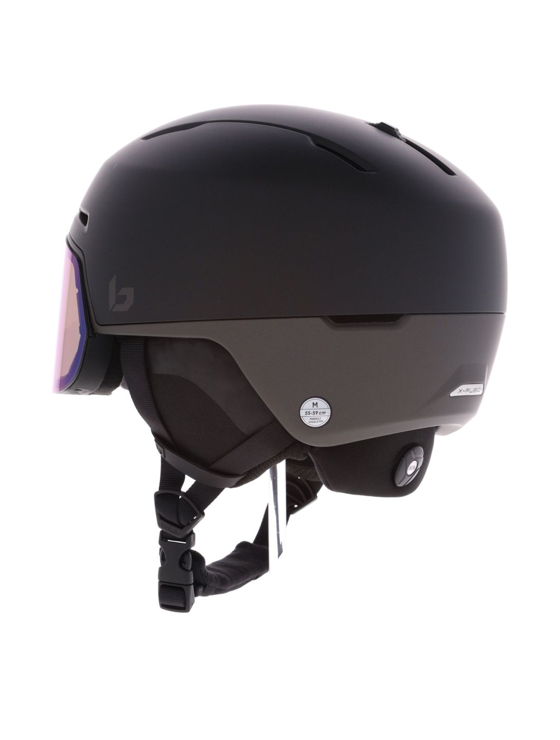 Bollé, X-Fusion Pure casque de ski avec visière unisexe Mineral Black Matte - Photochromic noir 