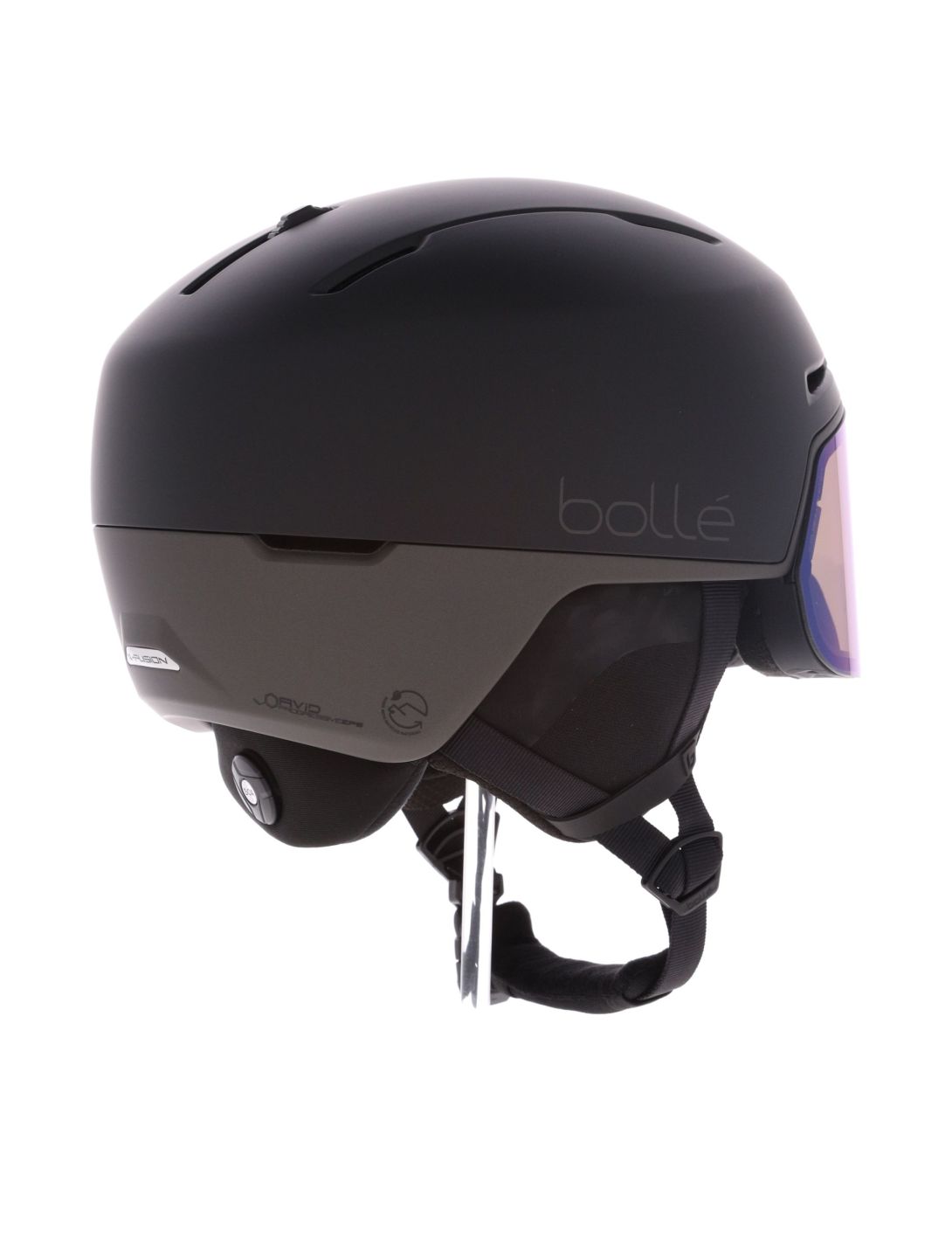 Bollé, X-Fusion Pure casque de ski avec visière unisexe Mineral Black Matte - Photochromic noir 