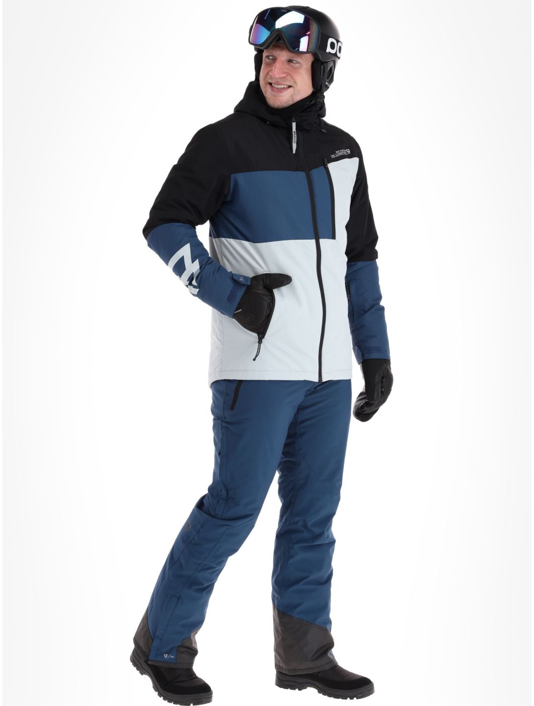 Brunotti, Flynners veste de ski hommes Stone Grey bleu, gris, noir 