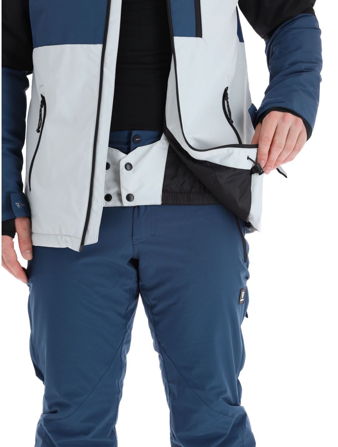 Brunotti, Flynners veste de ski hommes Stone Grey bleu, gris, noir 