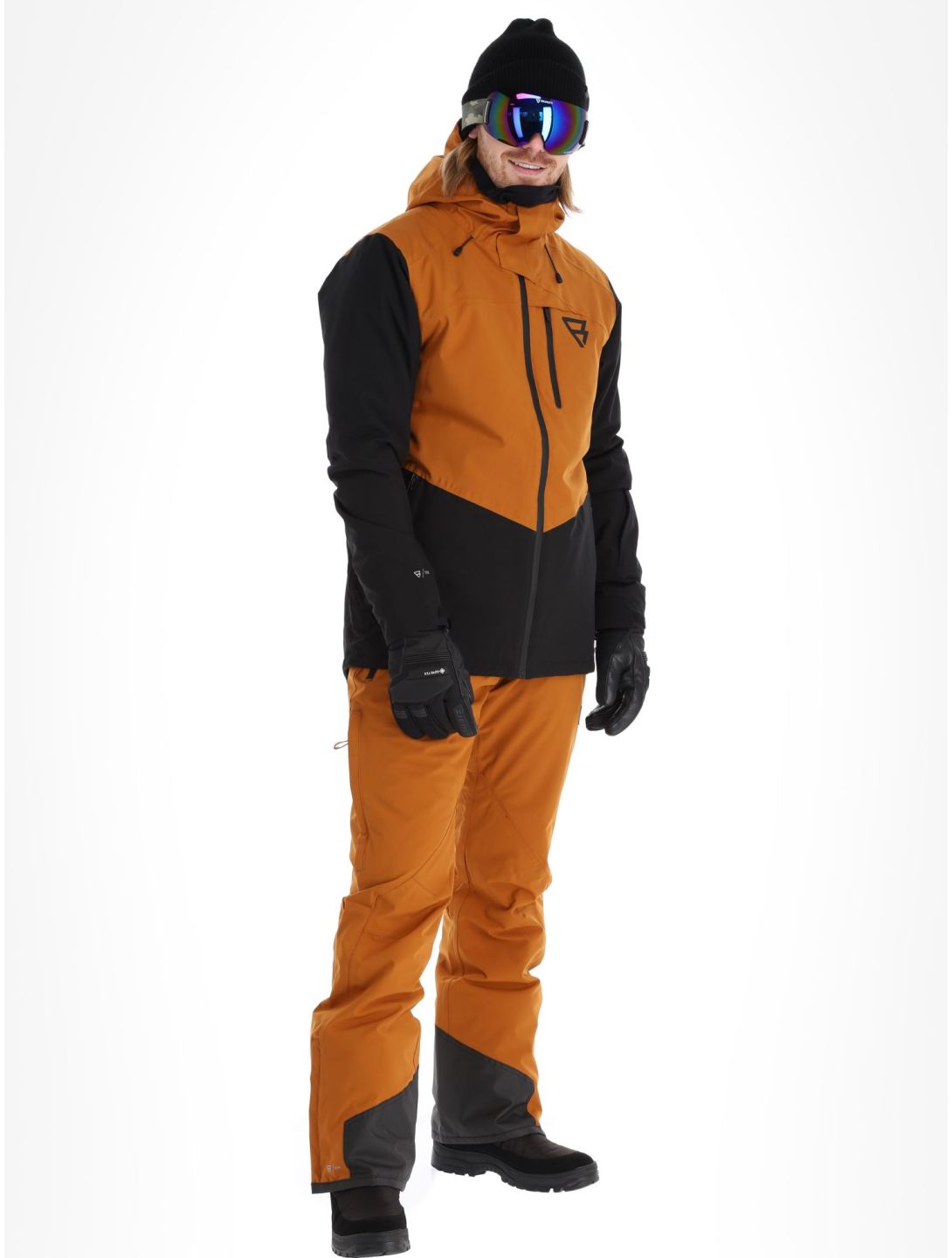 Brunotti, Kense veste de ski hommes Tabacco brun, noir 