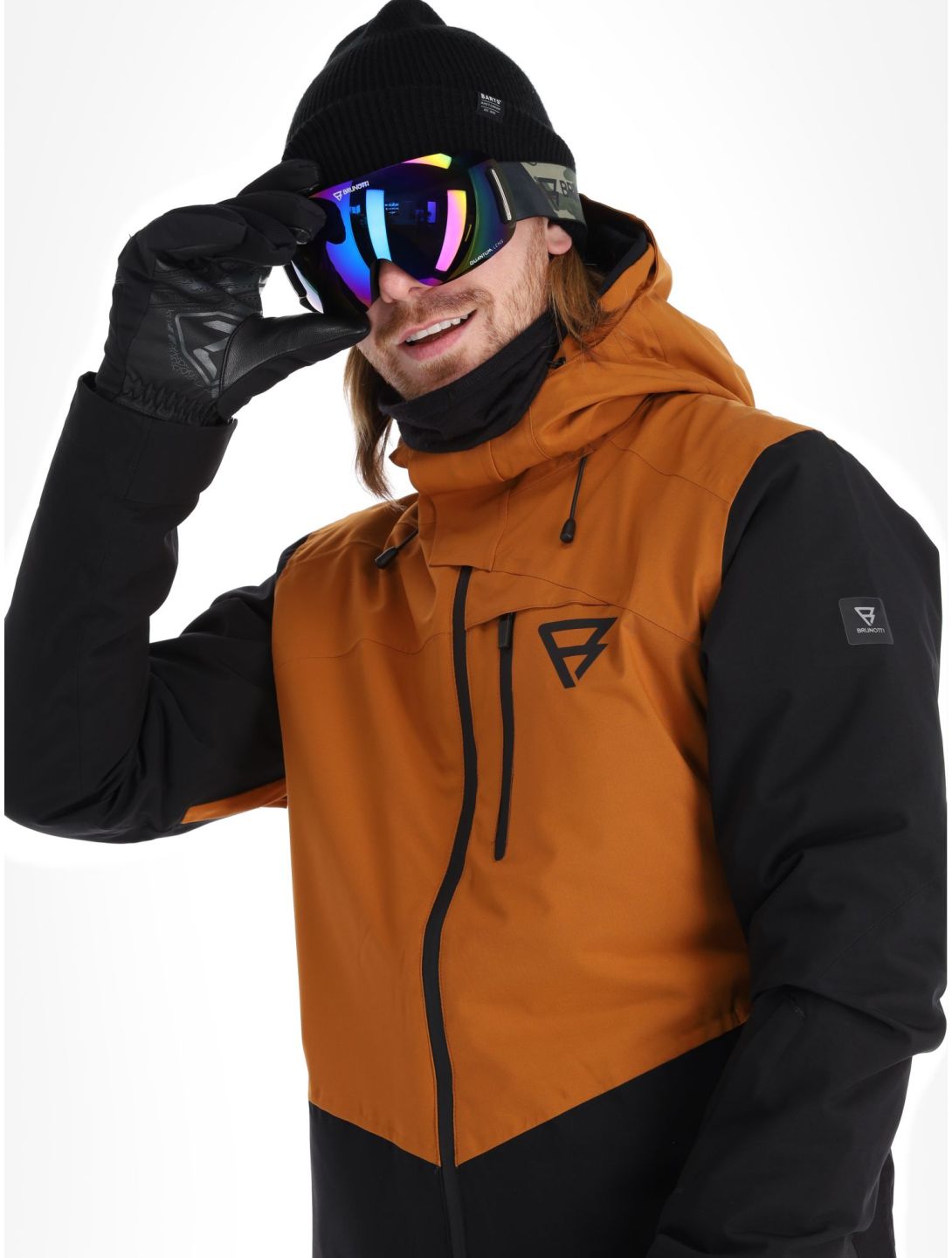 Brunotti, Kense veste de ski hommes Tabacco brun, noir 