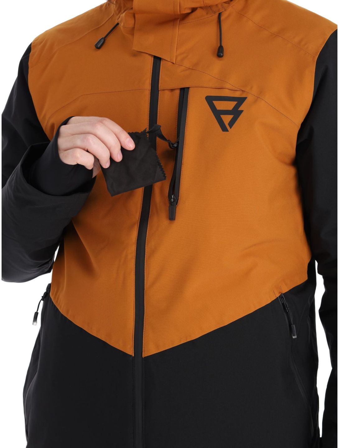 Brunotti, Kense veste de ski hommes Tabacco brun, noir 