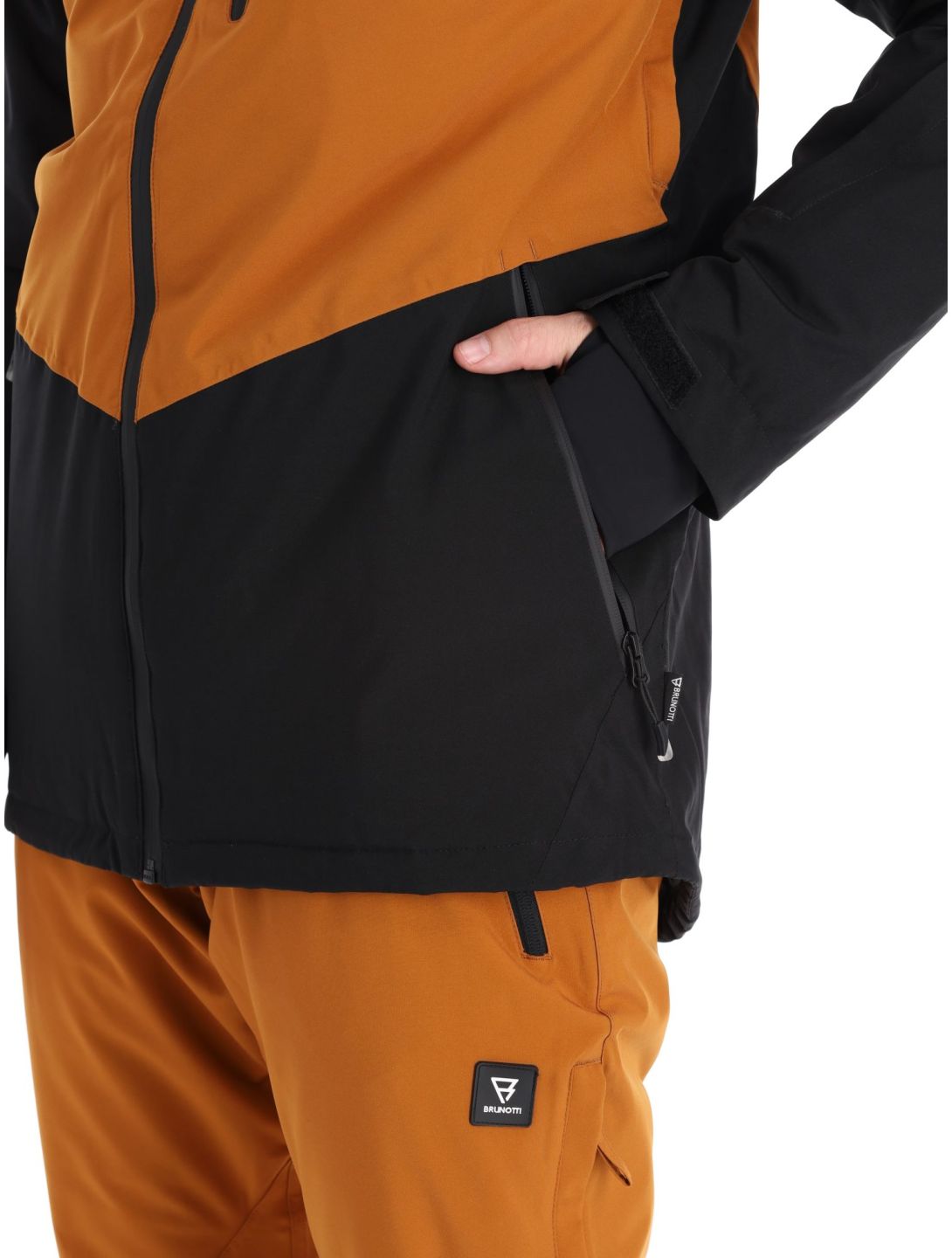 Brunotti, Kense veste de ski hommes Tabacco brun, noir 