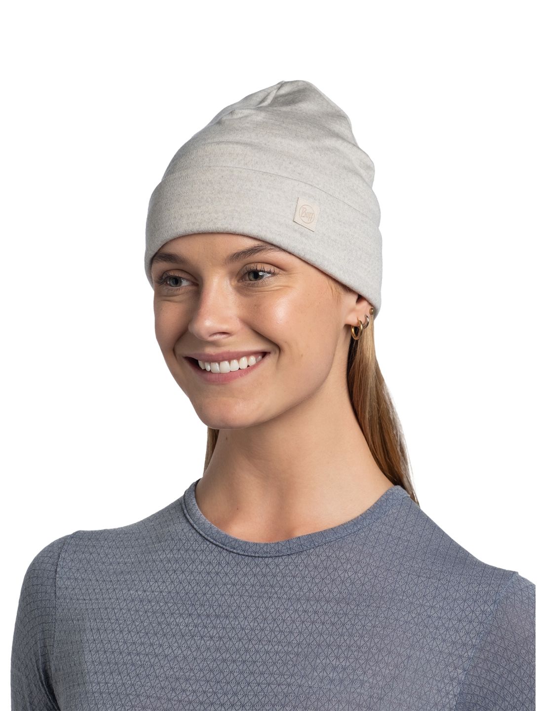 Buff, Merino Heavyweight Beanie bonnet unisexe Solid Cloud beige 