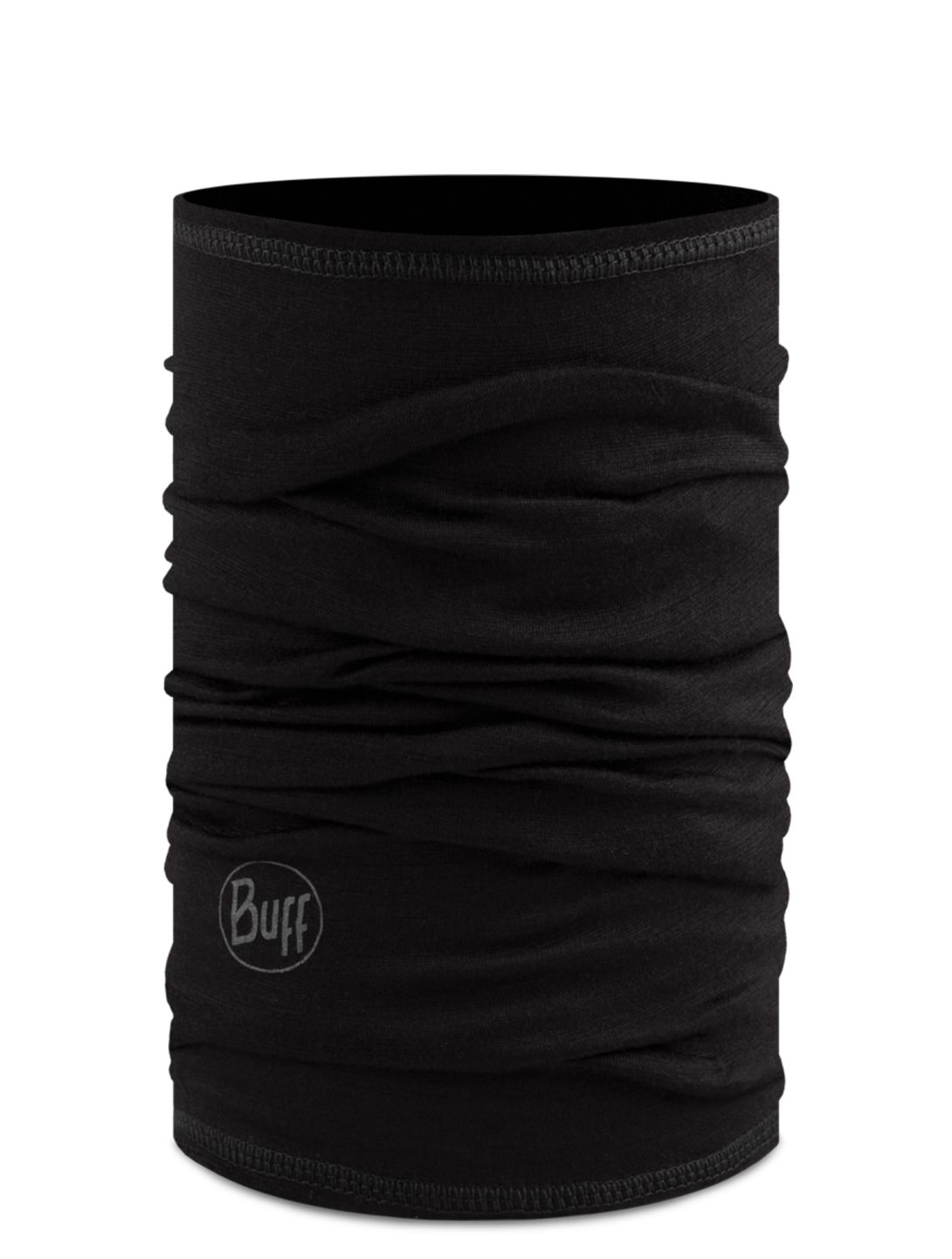 Buff, Merino Lightweight foulard enfants Solid Black noir 