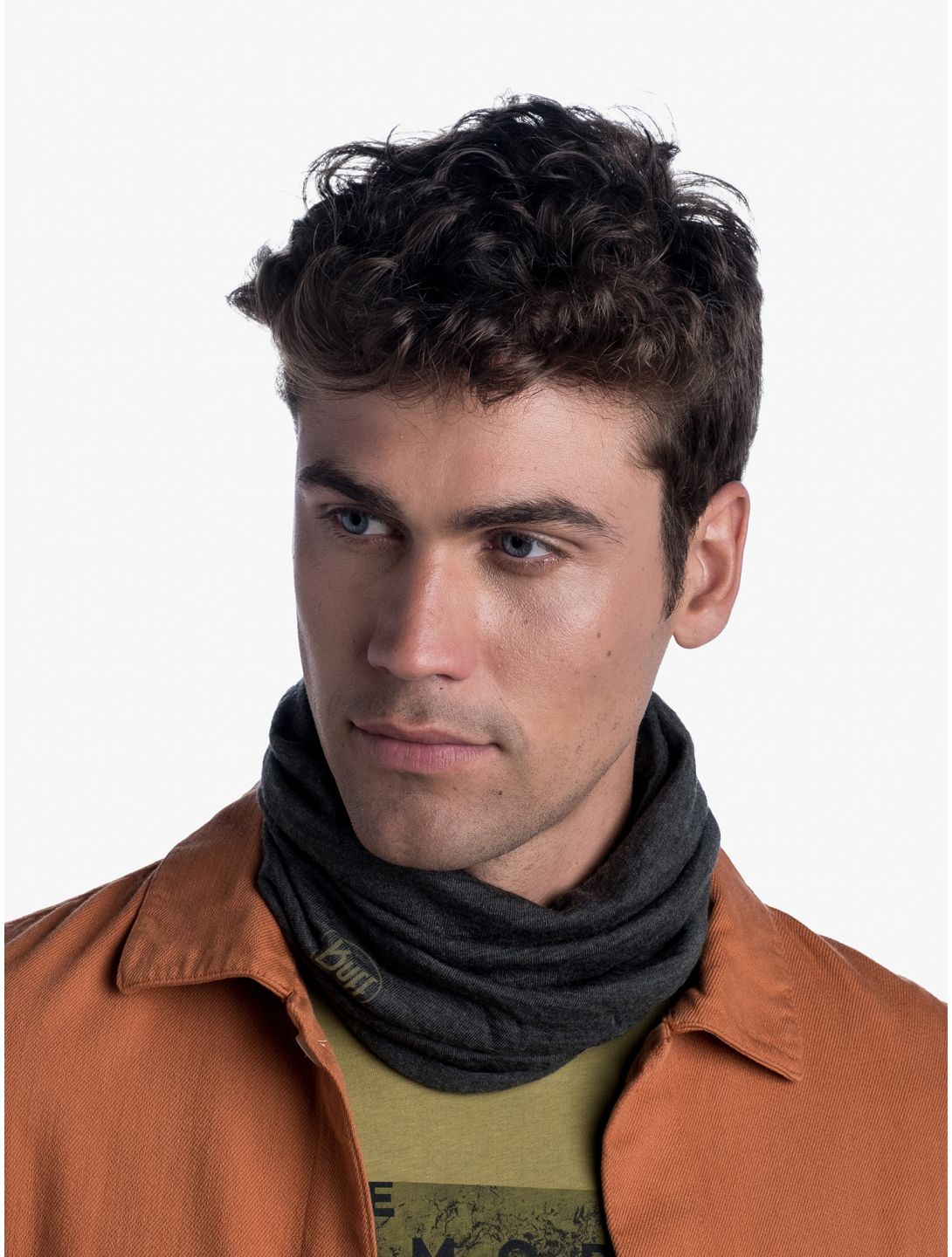 Buff, Merino Lightweight foulard unisexe Solid Bark vert 