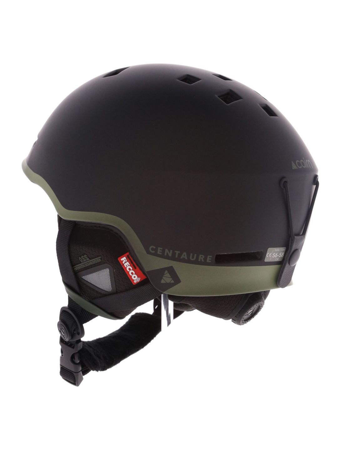 Cairn, Centaure Rescue casque de ski unisexe Mat Black Khaki noir, vert 