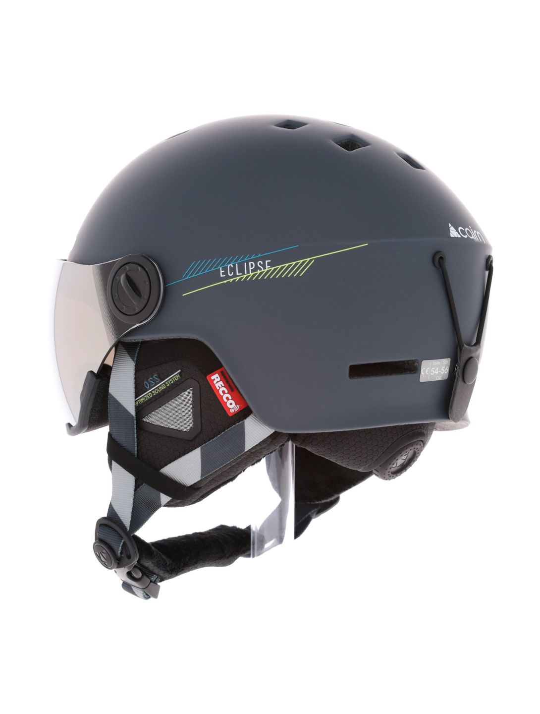 Cairn, Eclipse Rescue casque de ski avec visière unisexe coal bleu 