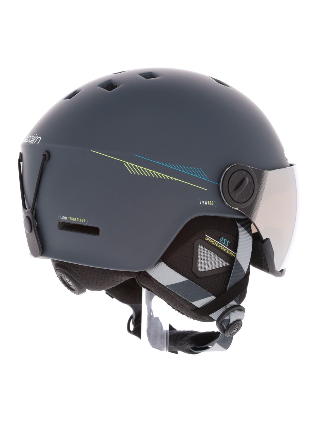 Cairn, Eclipse Rescue casque de ski avec visière unisexe coal bleu 