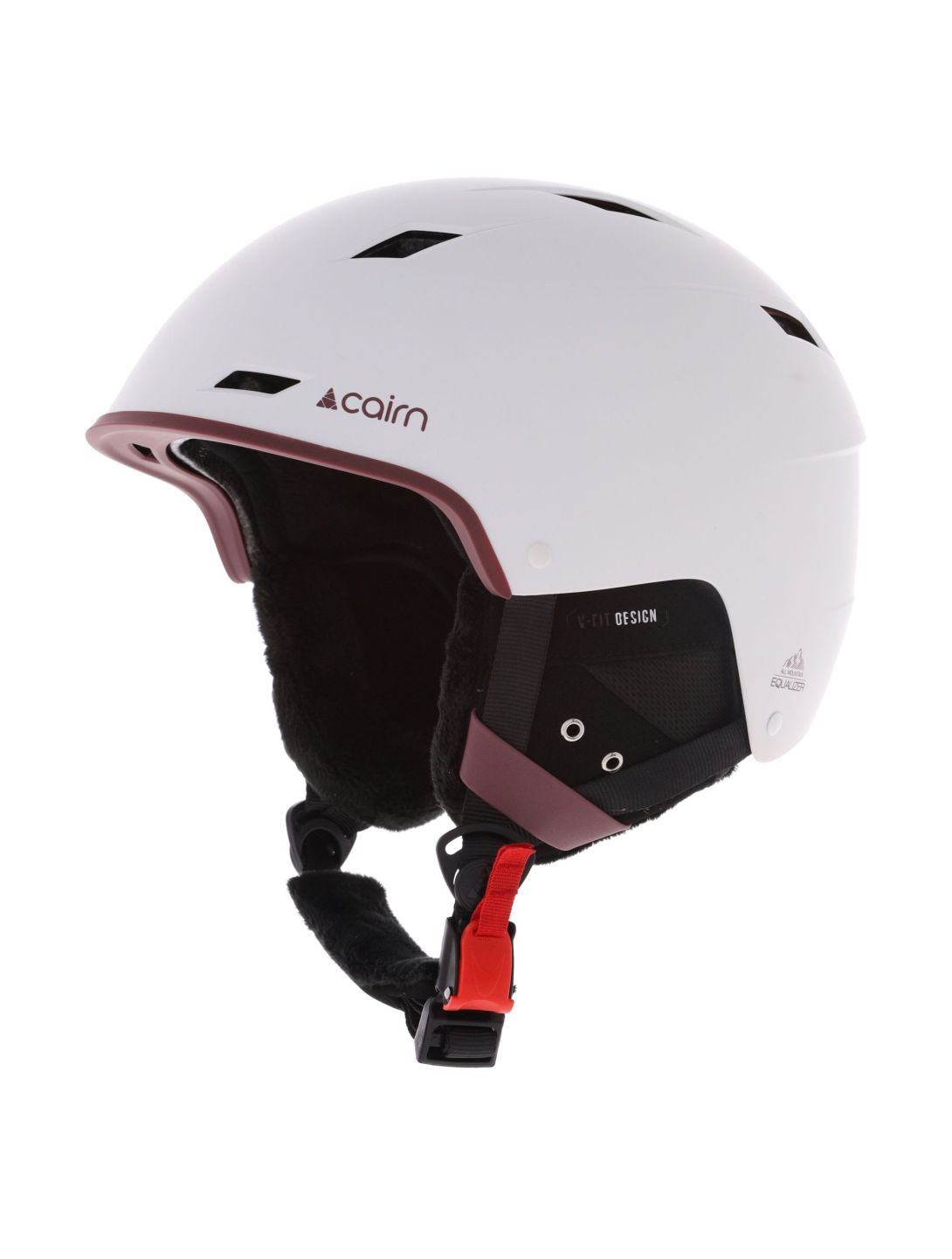 Cairn, Equalizer casque de ski unisexe Mat White Dahlia blanc, violet 