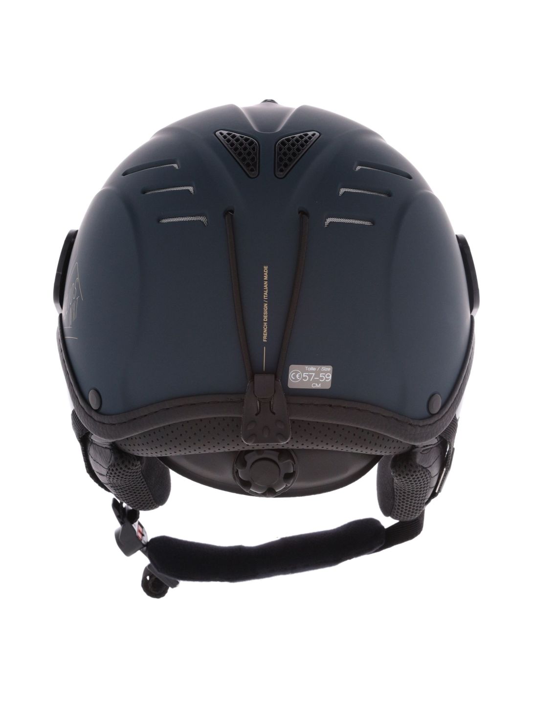 Cairn, Helios Leather Evolight NXT casque de ski avec visière unisexe Blue Graphite bleu 