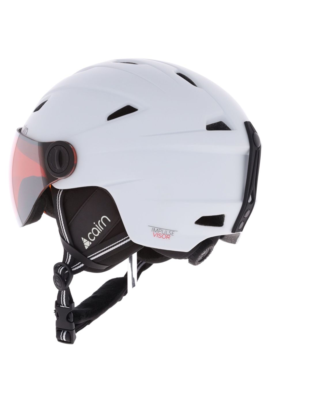 Cairn, Impulse Visor casque de ski avec visière unisexe Mat White blanc 