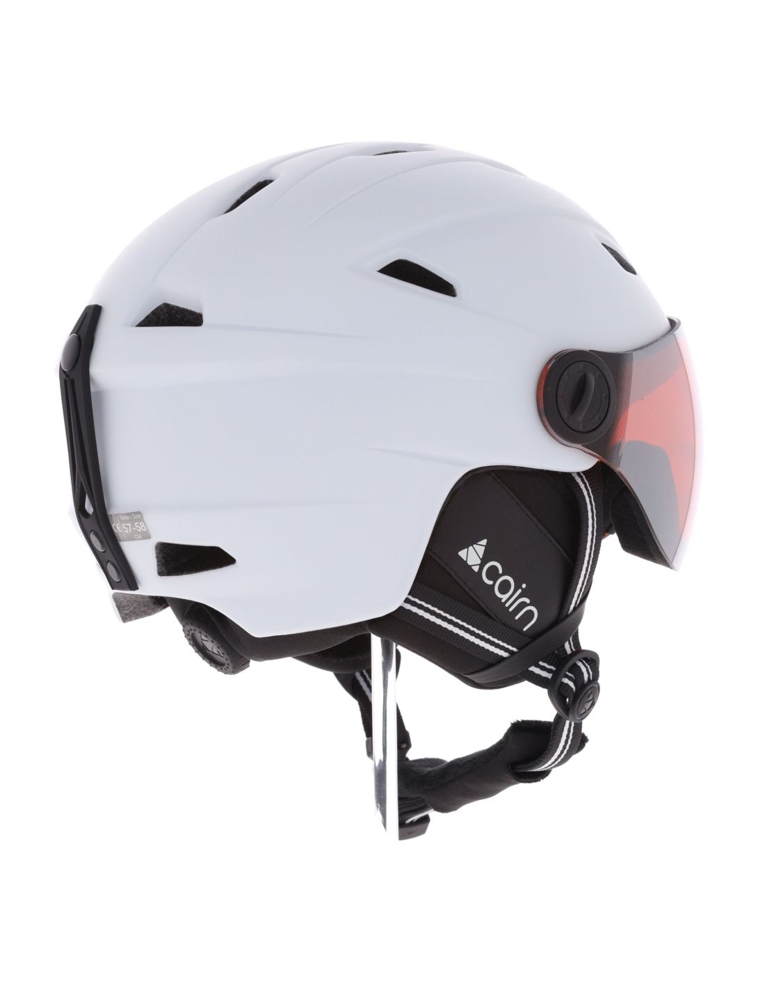 Cairn, Impulse Visor casque de ski avec visière unisexe Mat White blanc 