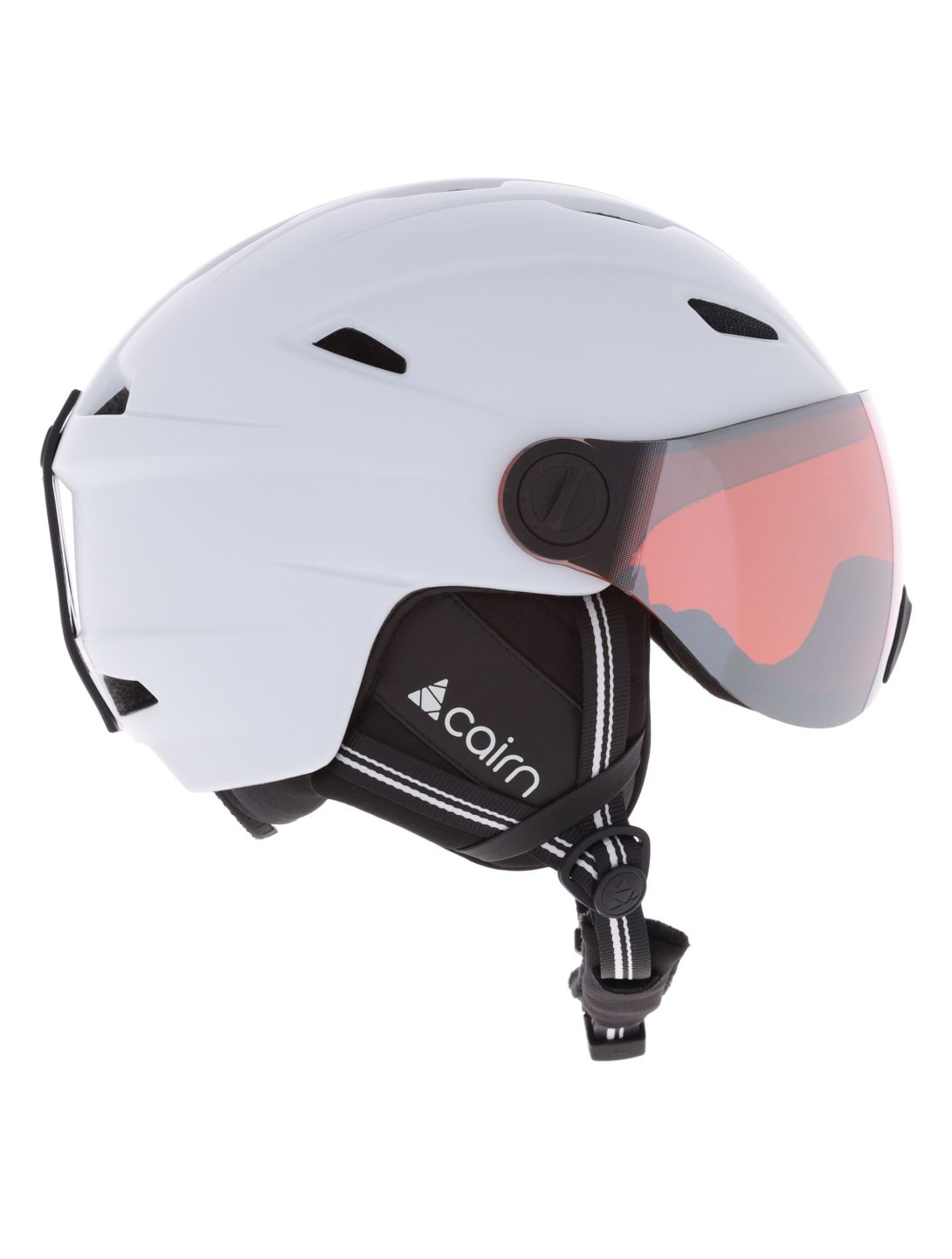 Cairn, Impulse Visor casque de ski avec visière unisexe Mat White blanc 