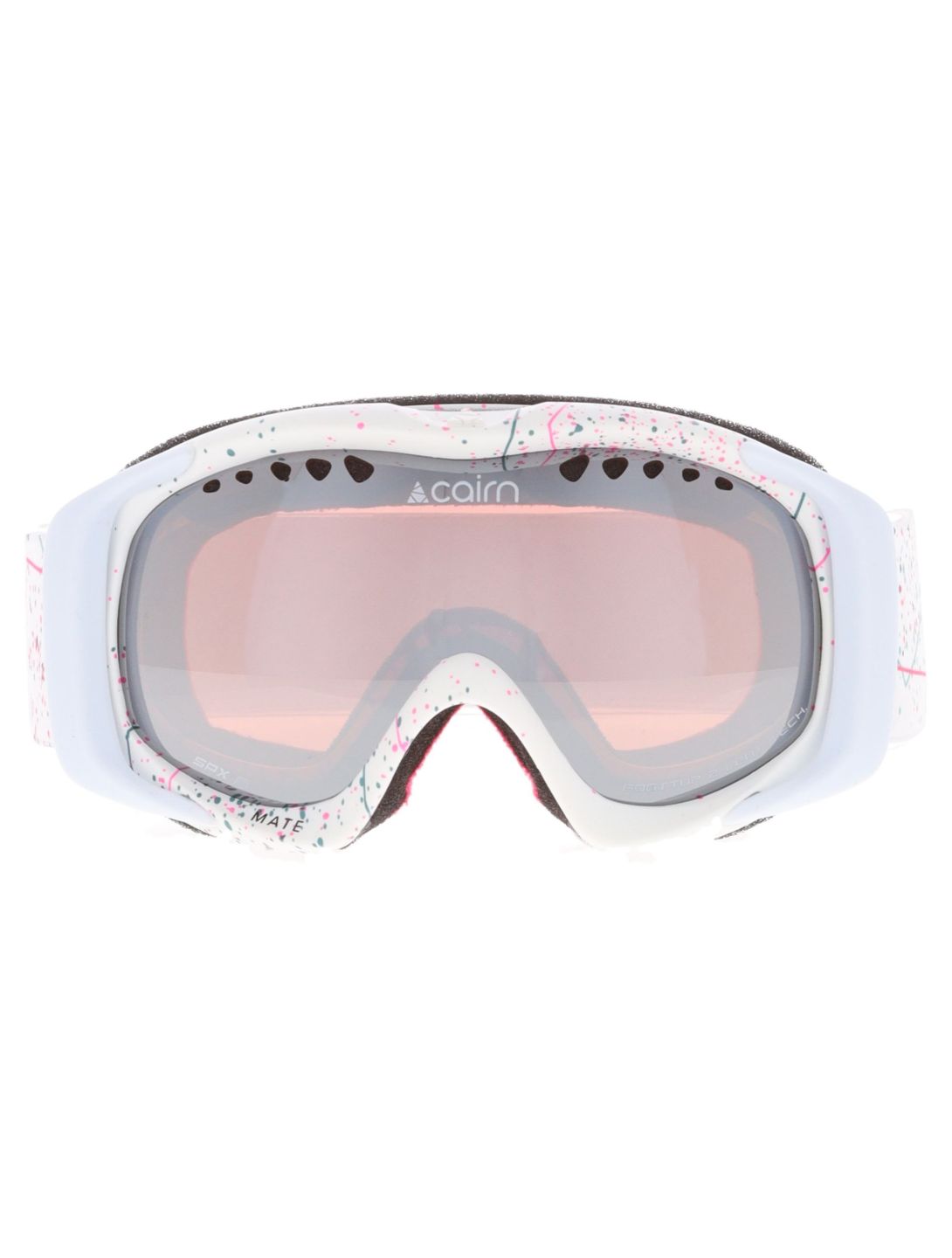 Cairn, Mate lunettes de ski enfants Mat White Spray blanc, rose 