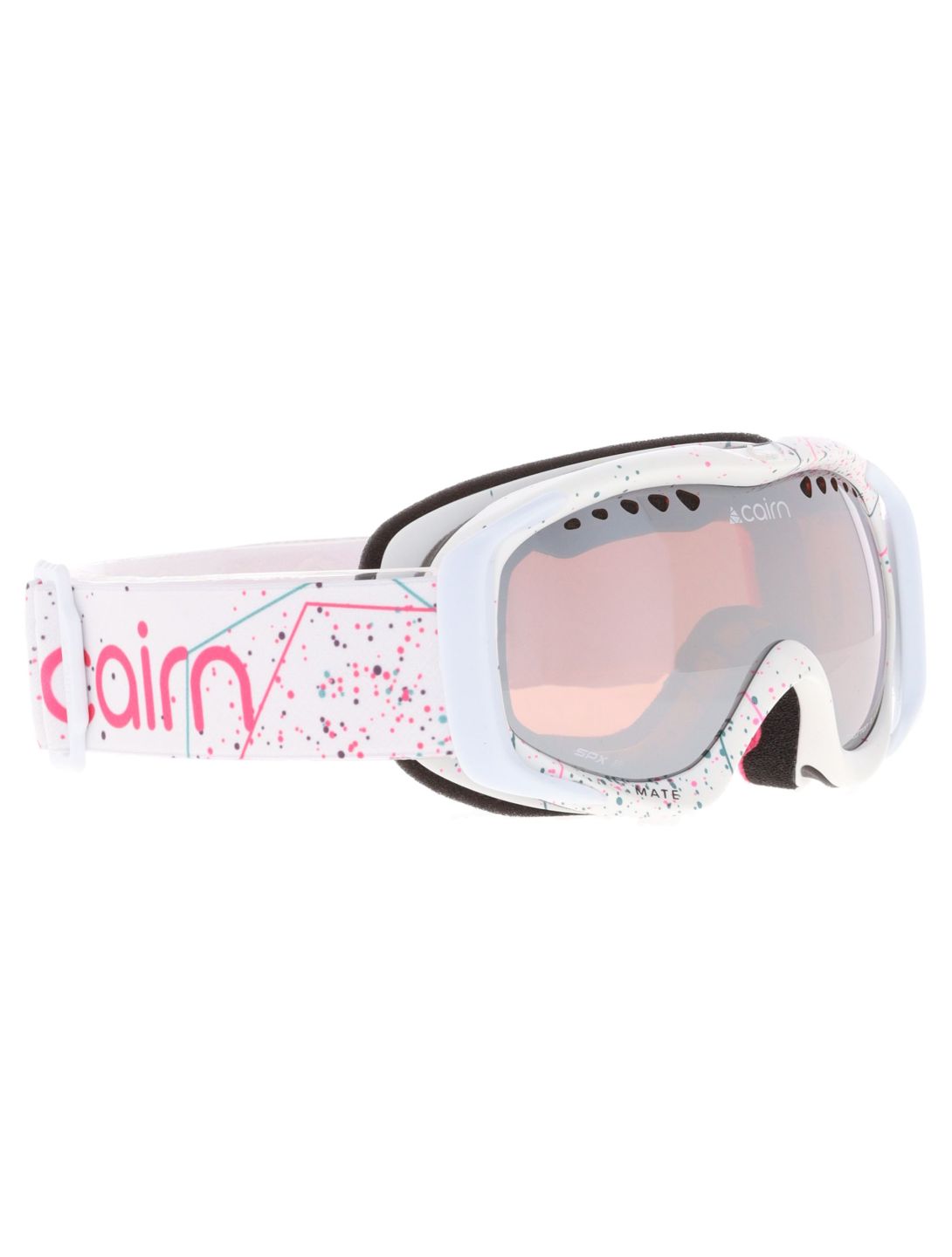 Cairn, Mate lunettes de ski enfants Mat White Spray blanc, rose 