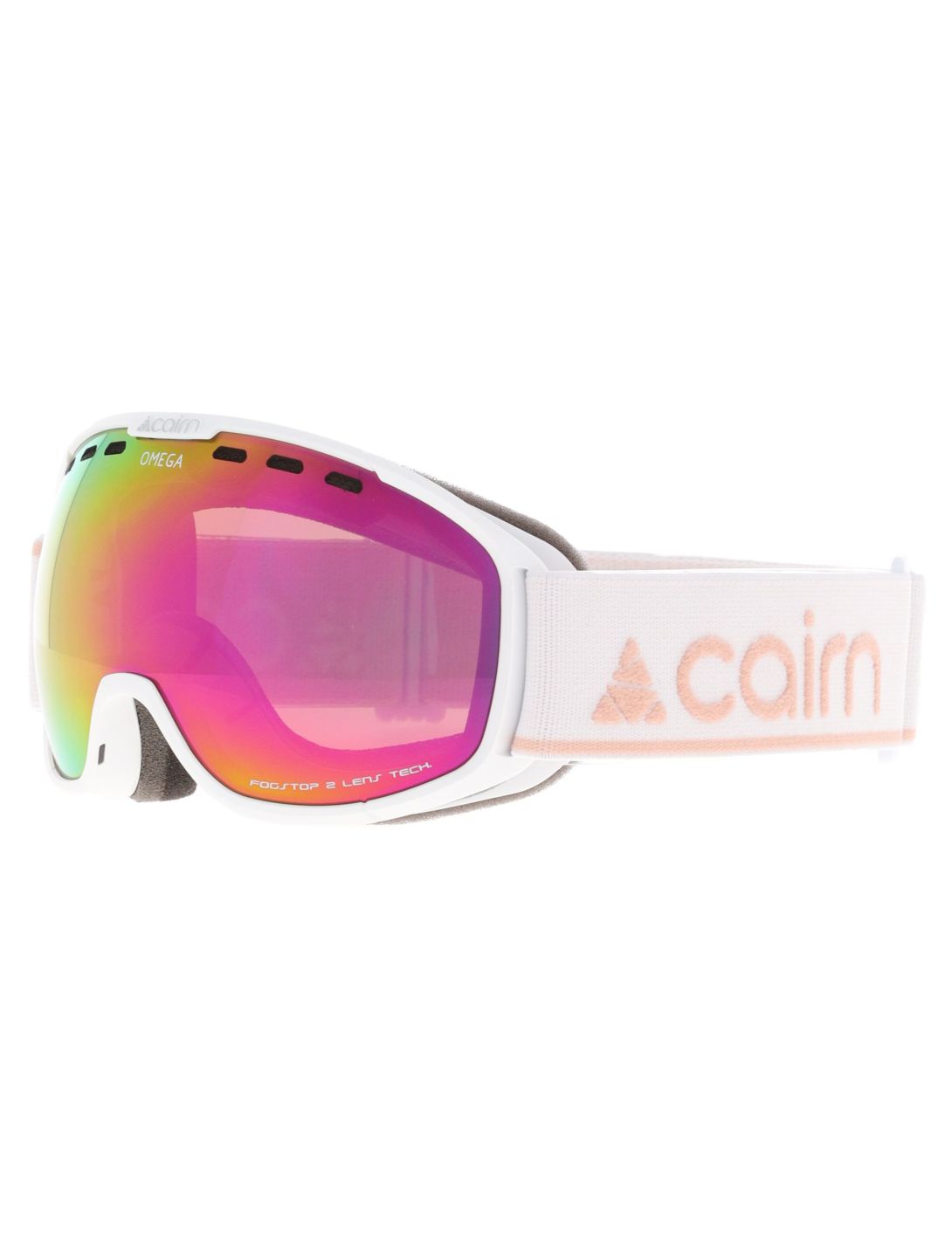 Cairn, Omega lunettes de ski unisexe Mat White Latte blanc, rose 