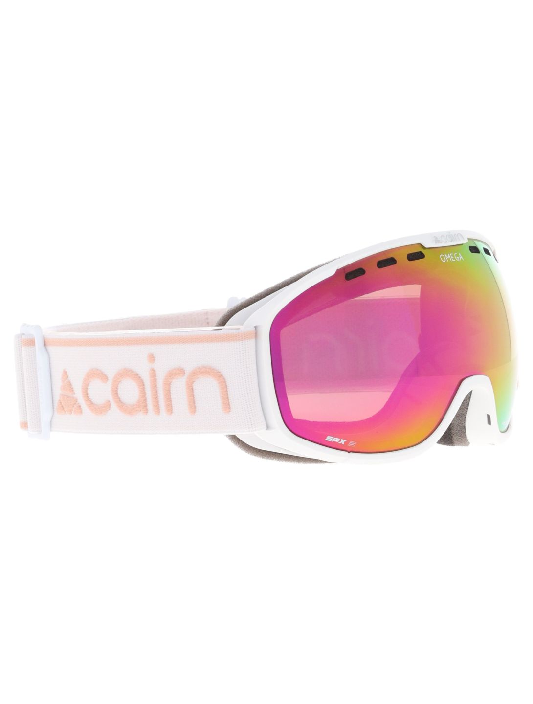 Cairn, Omega lunettes de ski unisexe Mat White Latte blanc, rose 