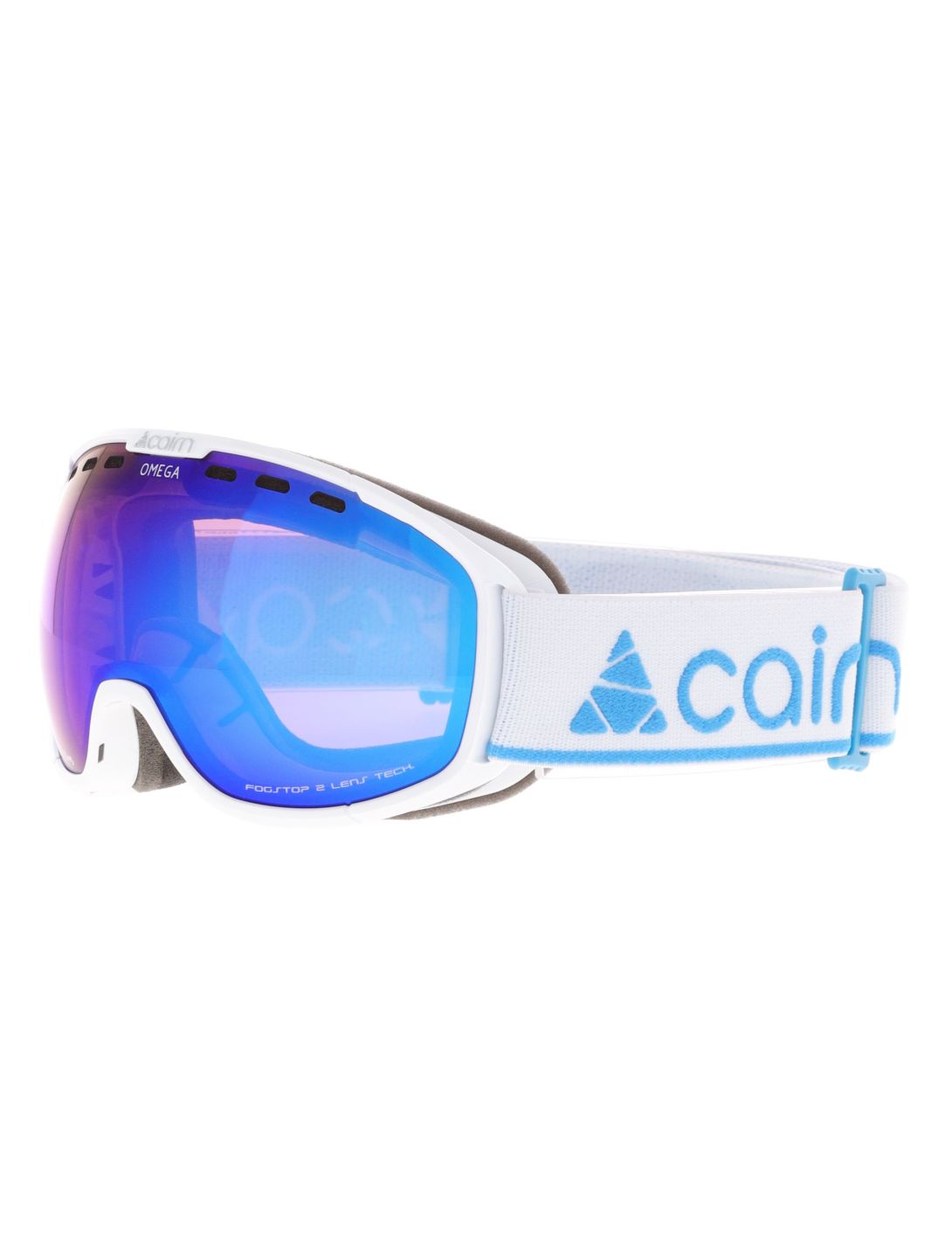 Cairn, Omega lunettes de ski unisexe Shiny White Blue blanc, bleu 