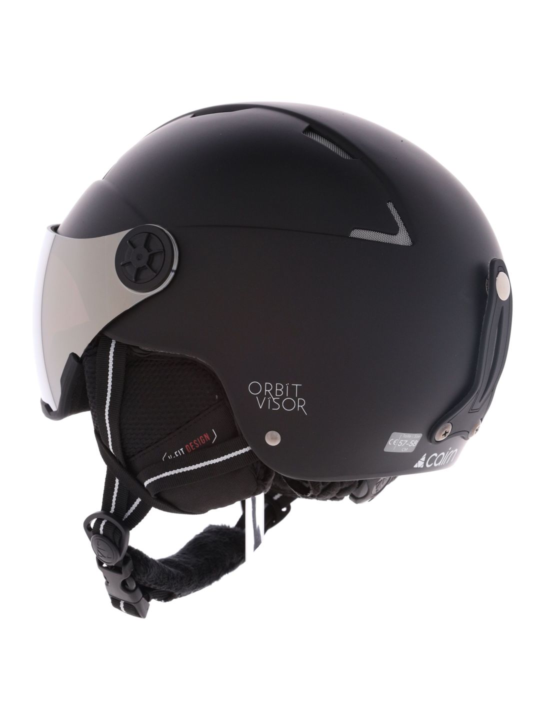 Cairn, Orbit Visor casque de ski avec visière unisexe Mat Black noir 