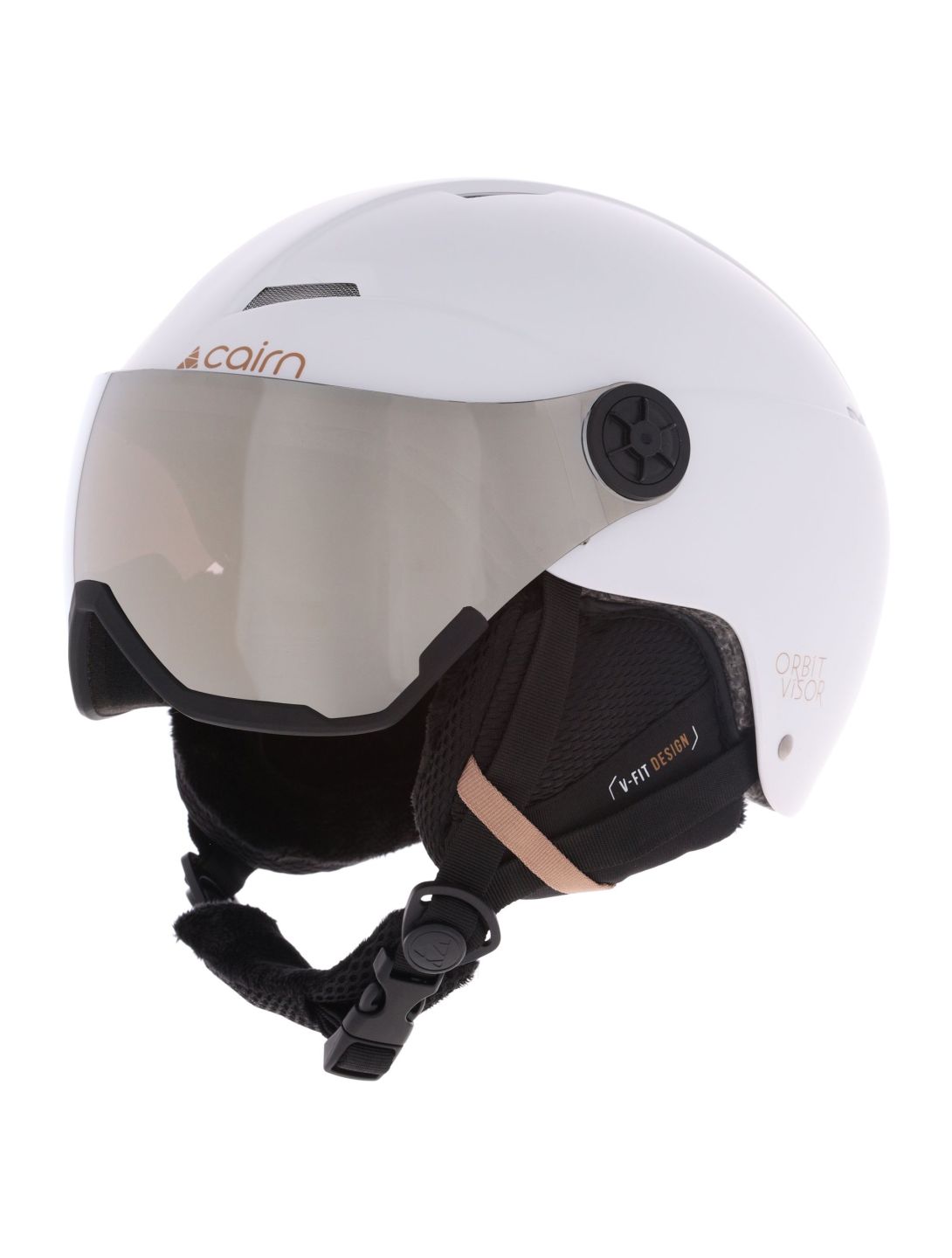 Cairn, Orbit Visor casque de ski avec visière unisexe Mat White Coffee blanc 